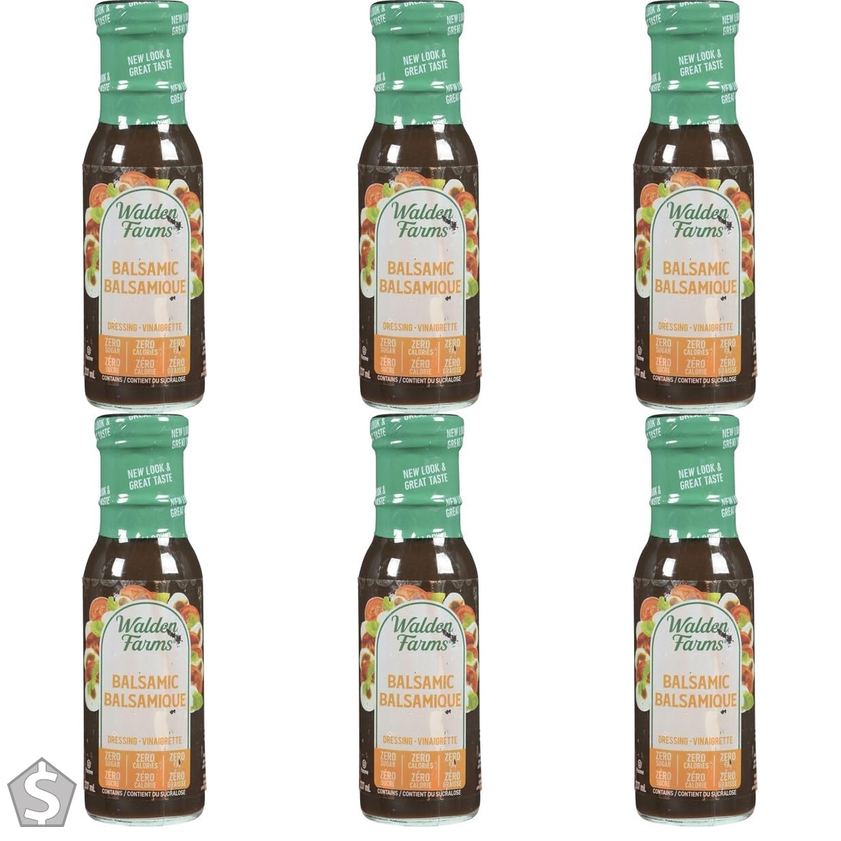 Walden Farms Balsamic Flavoured Dressing 242 ml (Pack of 6)