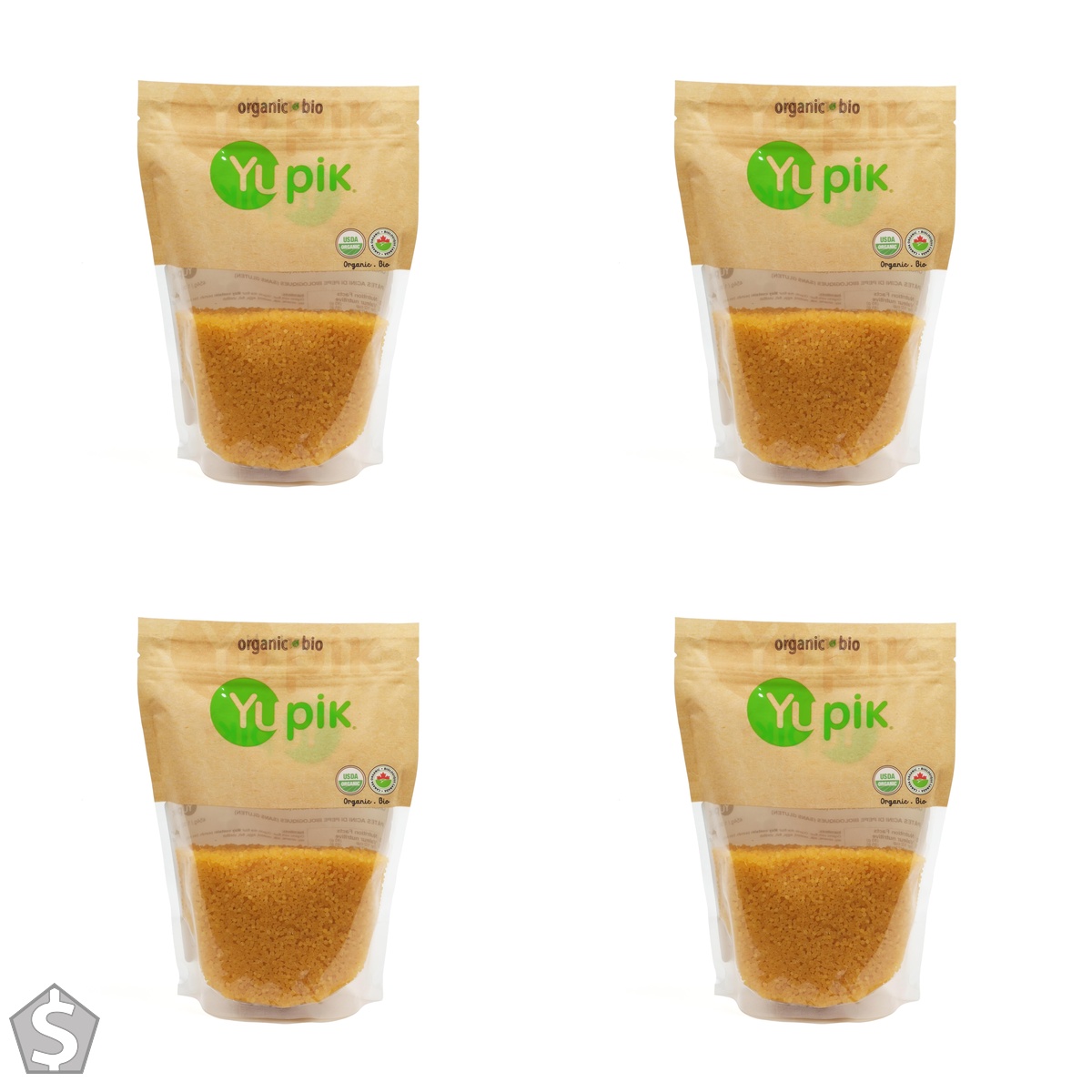 Yupik Organic Acini di Pepe Pasta 454g, Gluten-Free, Egg-Free, Non-GMO, USDA Certified, Small Round Pastina Made with Organic Corn & Rice (Pack of 4)