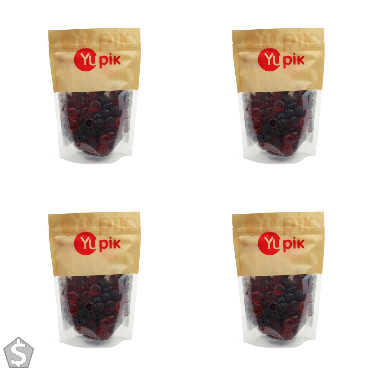Yupik Jelly Berries 500g, Vegan Jelly Candies with Natural Colours & Fruit Flavours, 20% Fruit Juice from Blackberry, Elderberry & (Pack of 4)
