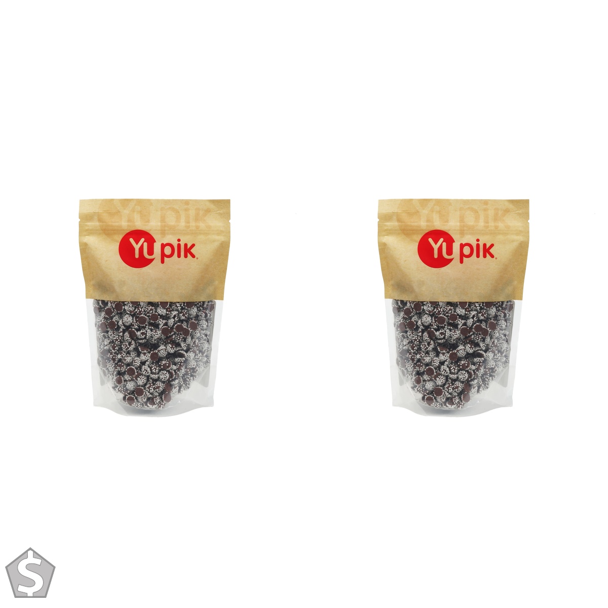 Yupik Mini Chocolate Nonpareils Candy 500 gr, Bite-Sized Chocolate Flavored Sweets with White Sprinkles, Ideal for Snacking, Baking (Pack of 2)