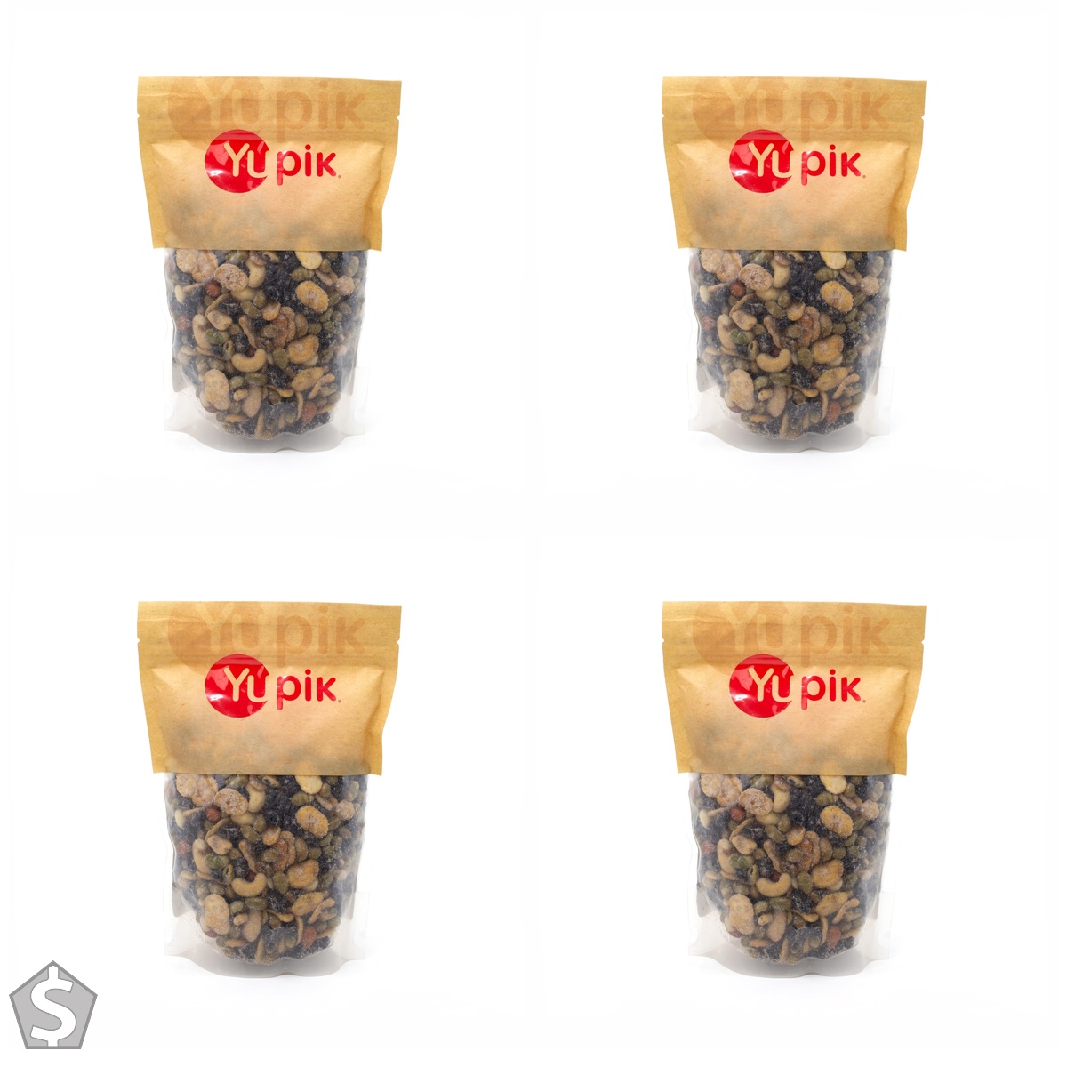 Yupik Salt & Vinegar Protein Snack Mix 454 g, Roasted Cashews, Broad Beans, Edamame, Soybeans & Peanuts, Tangy Trail Mix, Crunchy (Pack of 4)