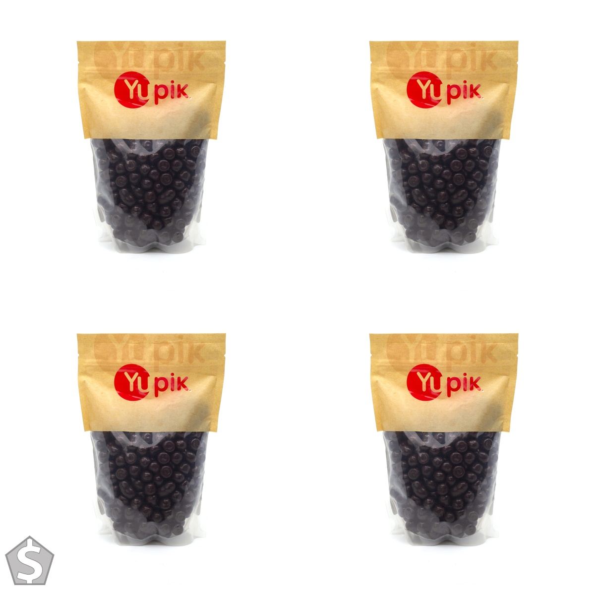 Yupik Mini Vanilla Cookies Covered in 60% Dark Chocolate, 500g, Sweet & Crunchy Chocolate-Coated Vanilla Bites, Kosher, Ideal for (Pack of 4)