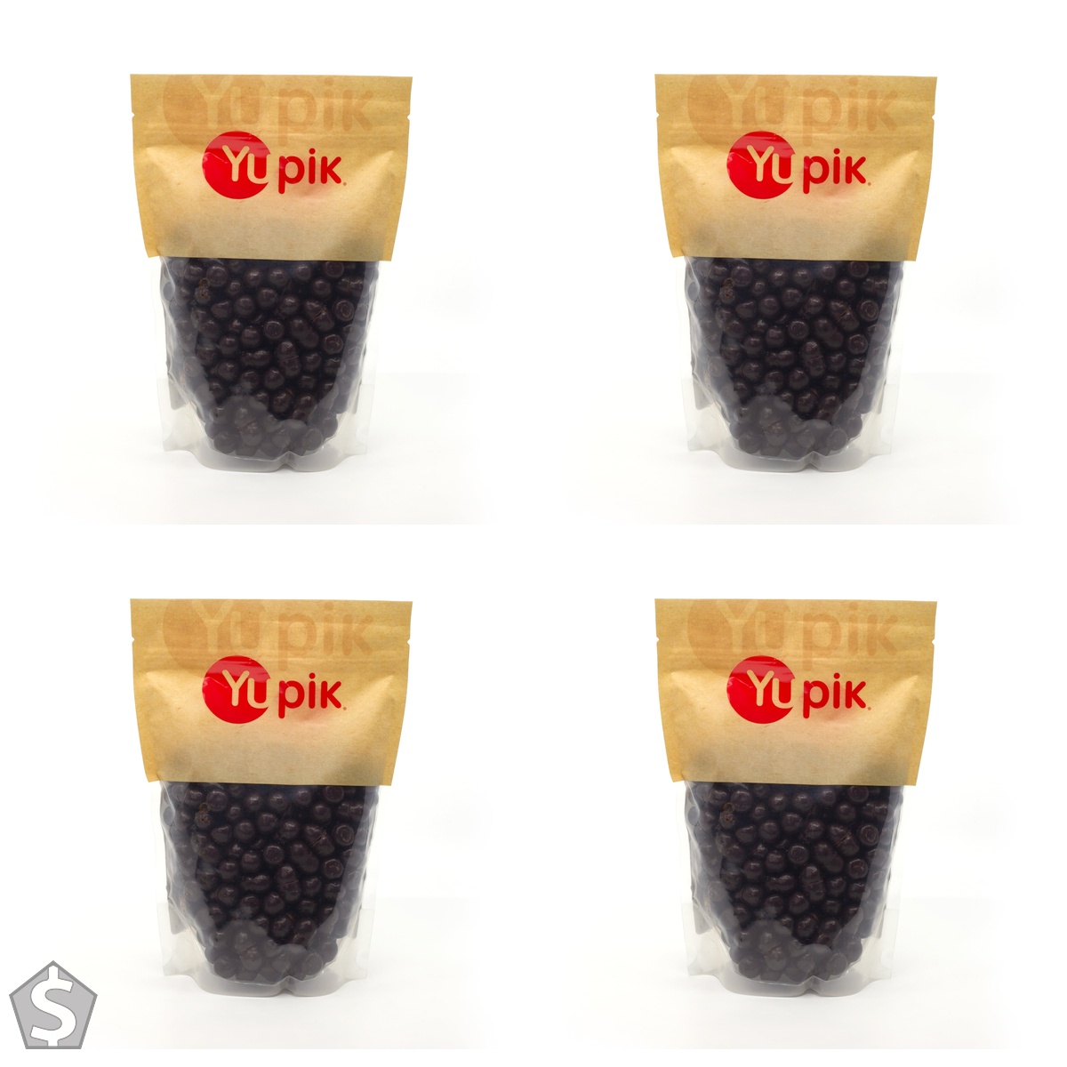 Yupik Mini Graham Cookies Covered in 60% Dark Chocolate, 500 g, Sweet & Crunchy Chocolate-Coated Graham Bites, Kosher, Perfect for (Pack of 4)