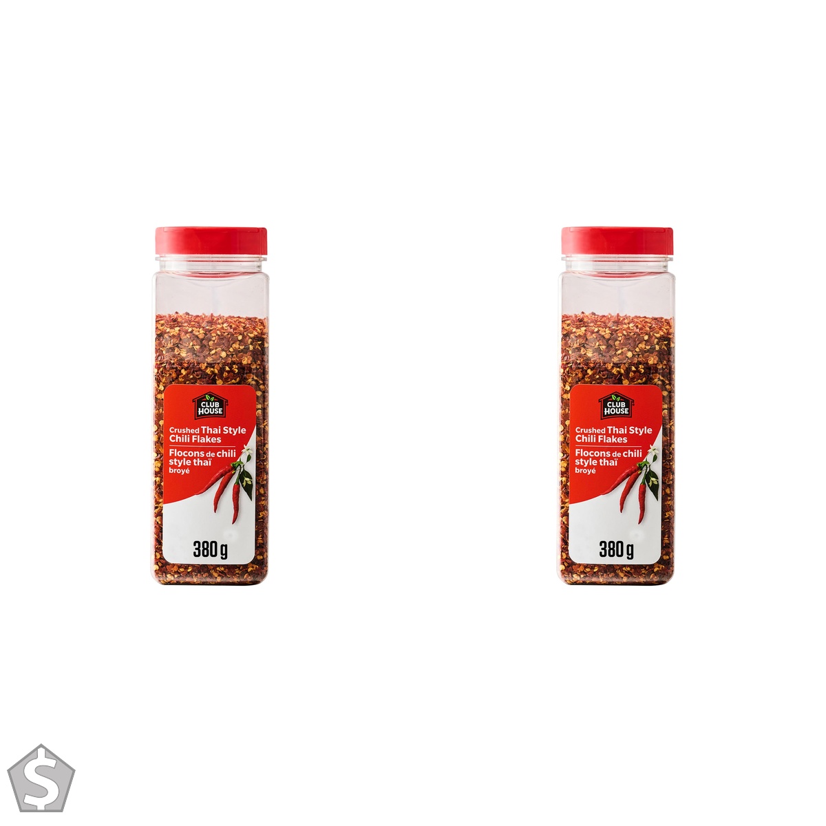 Club House Crushed Thai Style Chili Flakes, Hot, Intense Heat, Vibrant Flavour, for Pasta, Stir-fries, Salad Dressings, Marinades, Pad (Pack of 2)