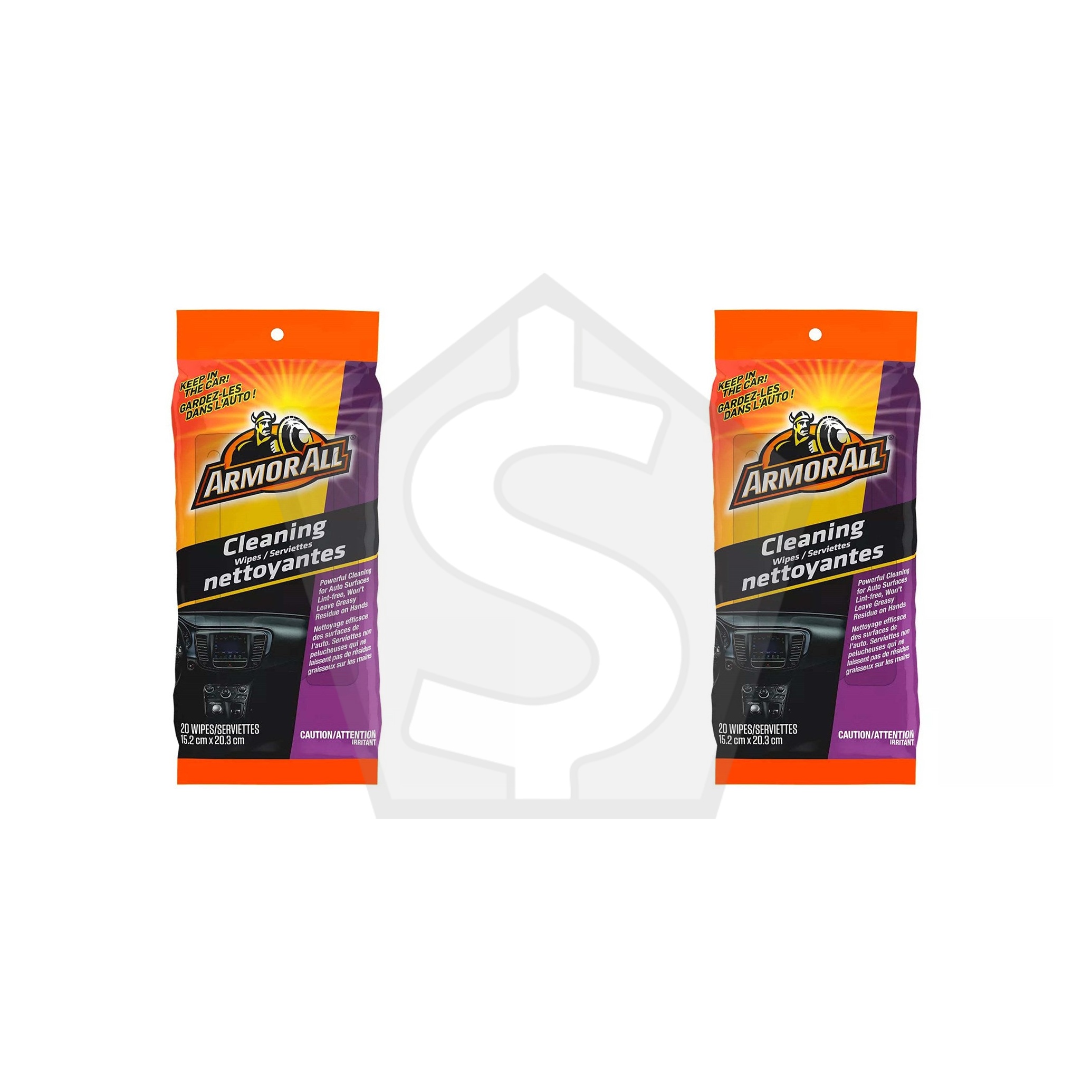 ARMOR ALL Cleaning Wipes (20 wipes) - Pack of 2