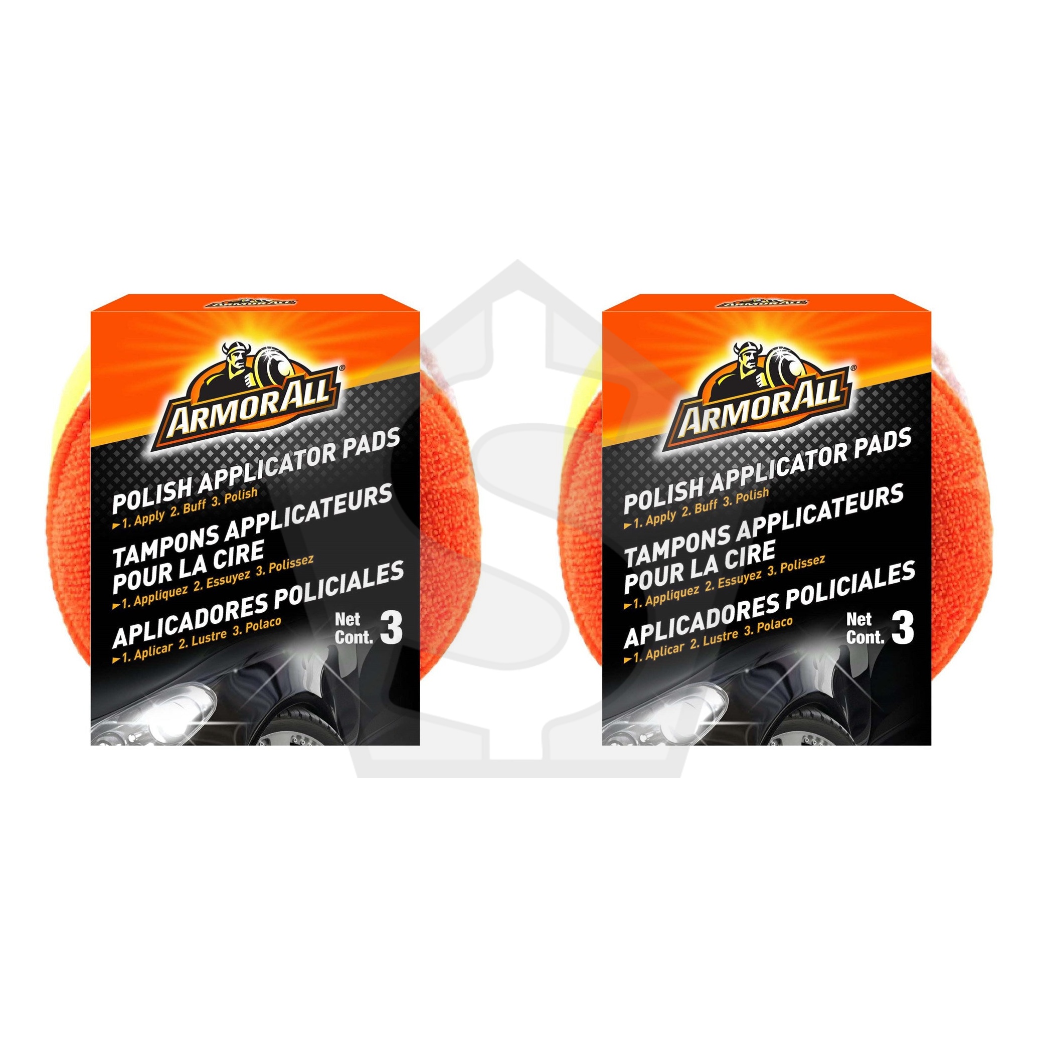 ARMOR ALL 3pcs Polish Applicator Pads - Pack of 2