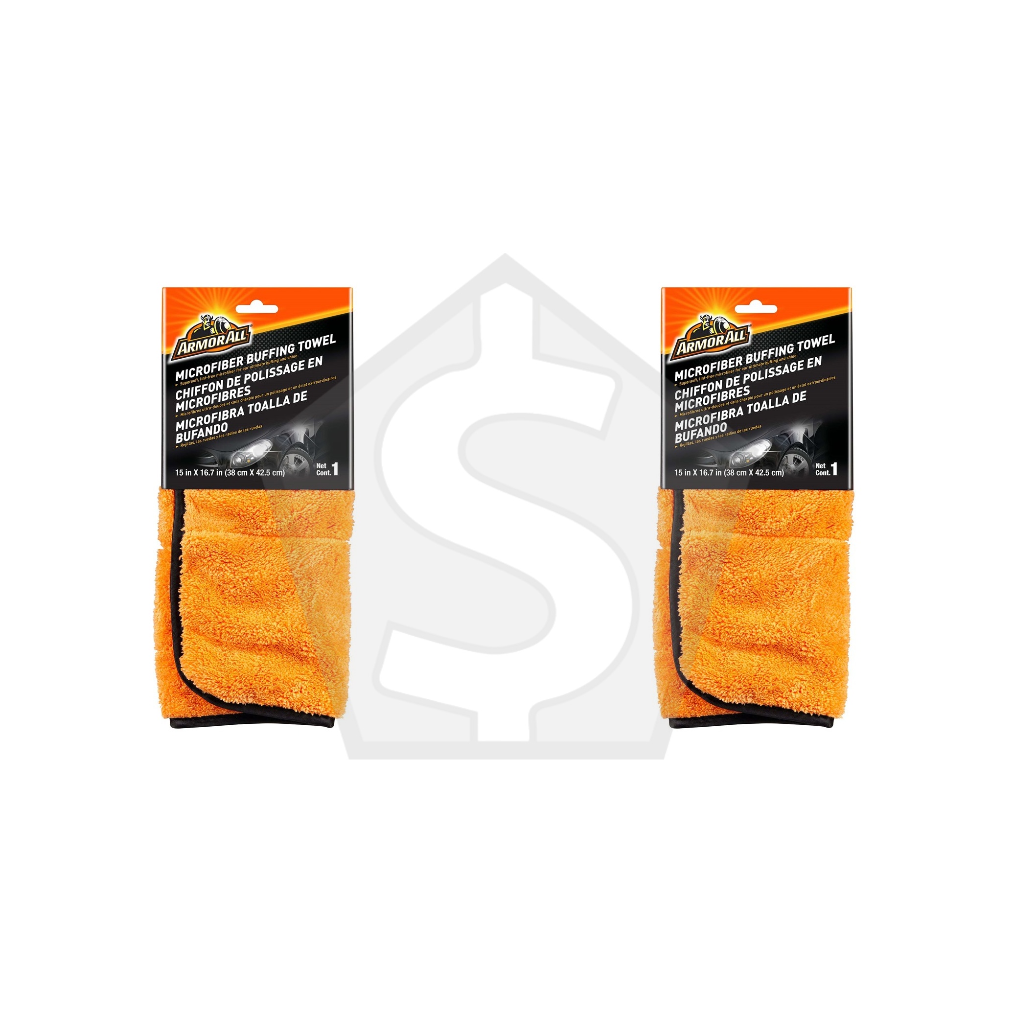 ARMOR ALL Microfiber Buffing Towel (38cm X 42.5cm) - Pack of 2