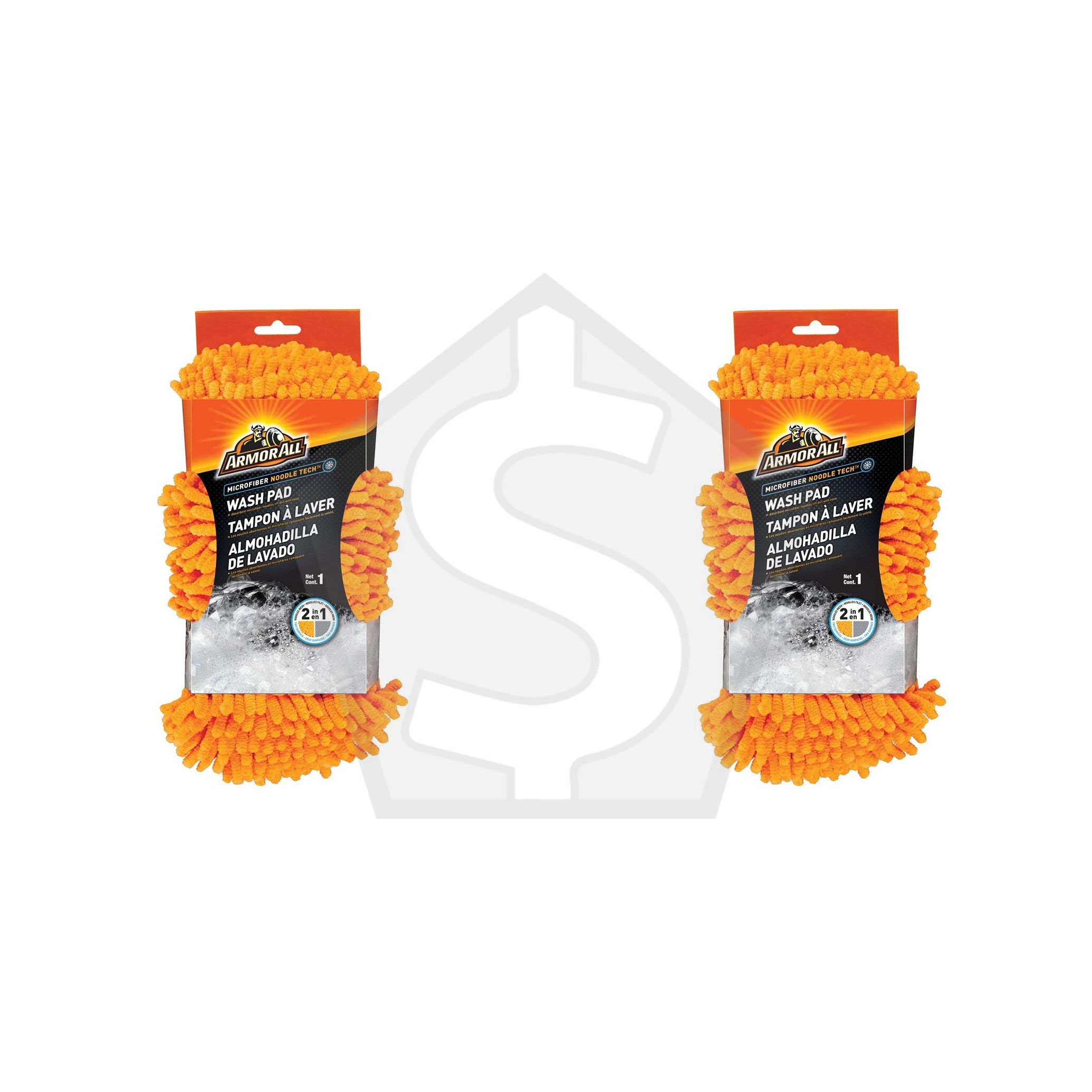 Bundle of 2 - ARMOR ALL 2 In 1 Mircofiber Noodle Wash Pad