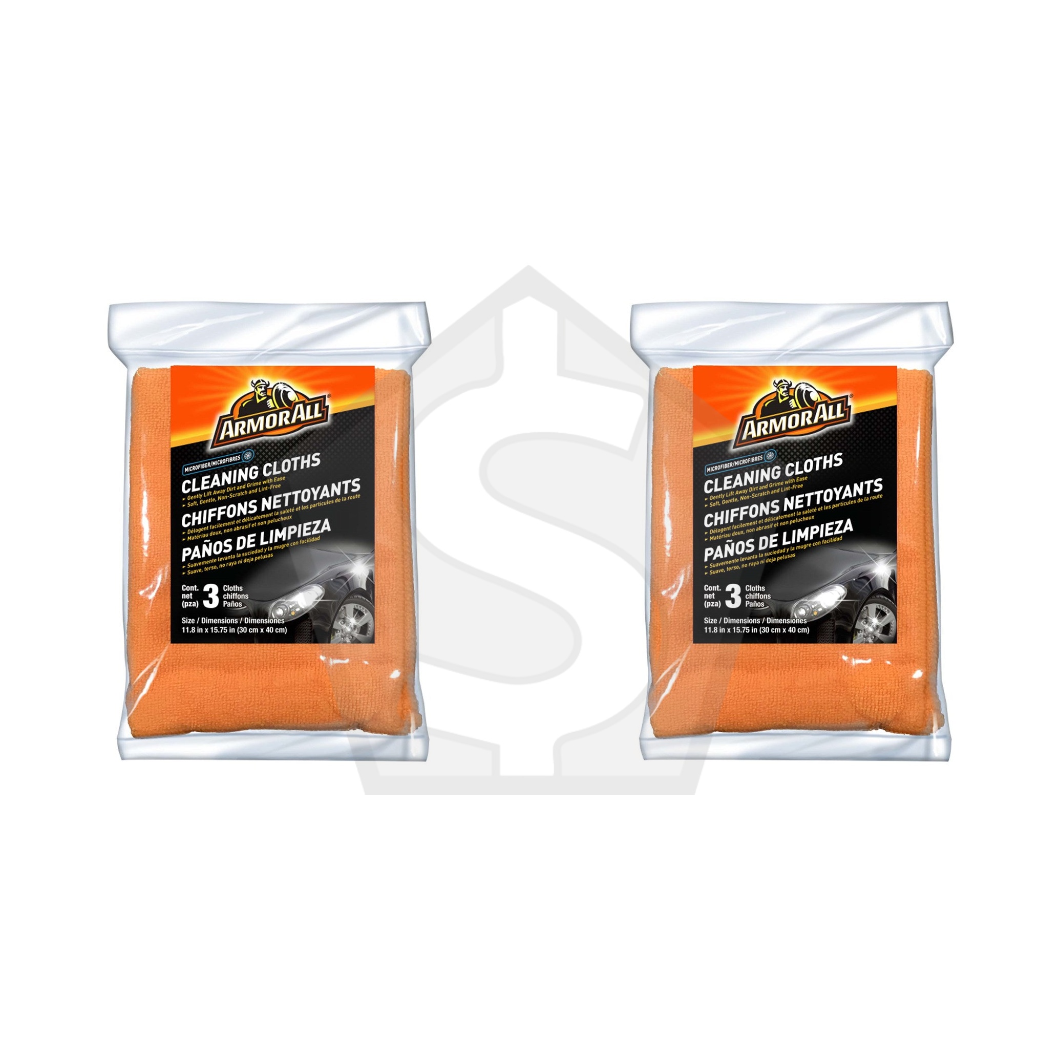 Bundle of 2 - ARMOR ALL 3pcs Microfiber Cleaning Clothes (30cm X 40cm)