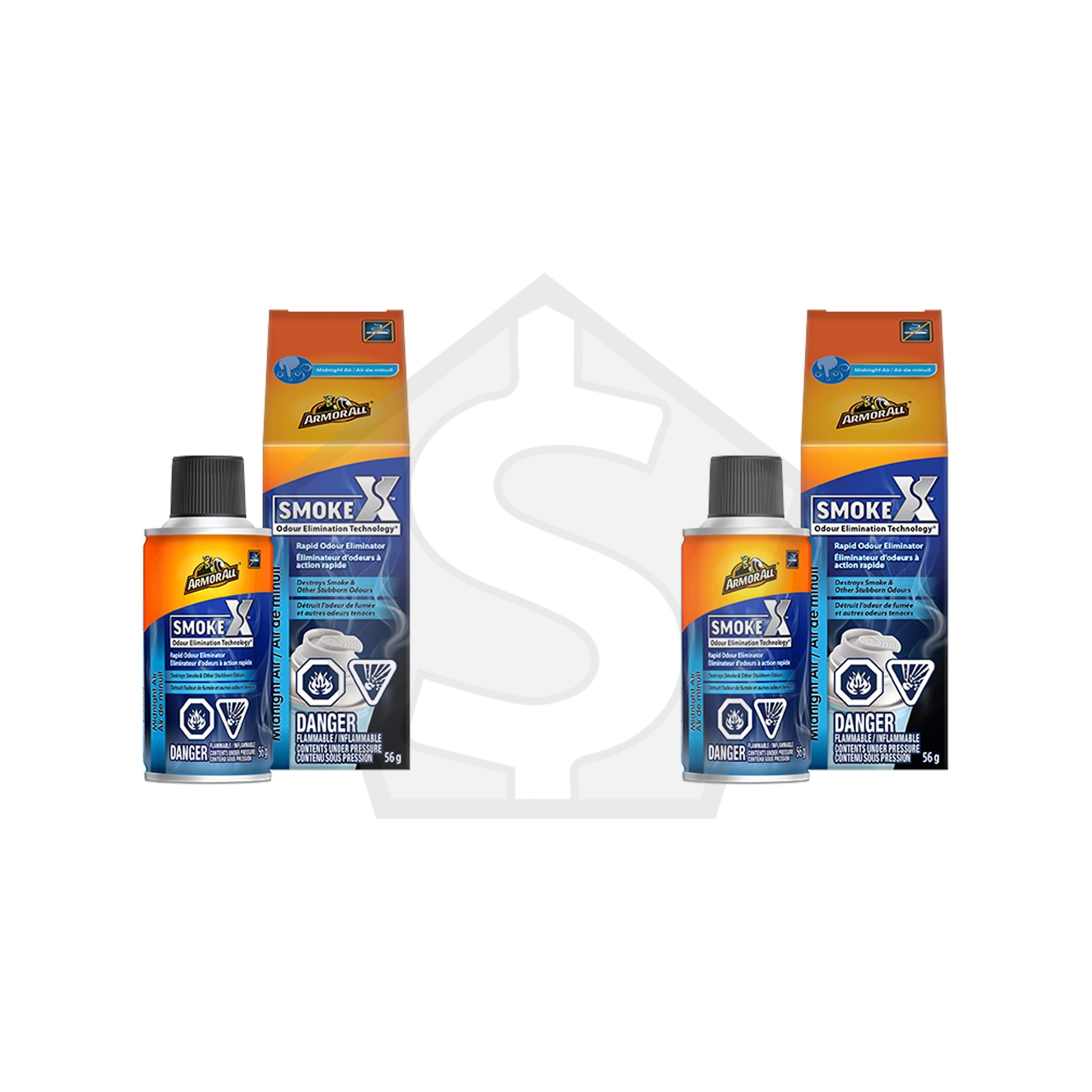 ARMOR ALL Smoke X Rapid Odor Eliminator (56g) - Pack of 2