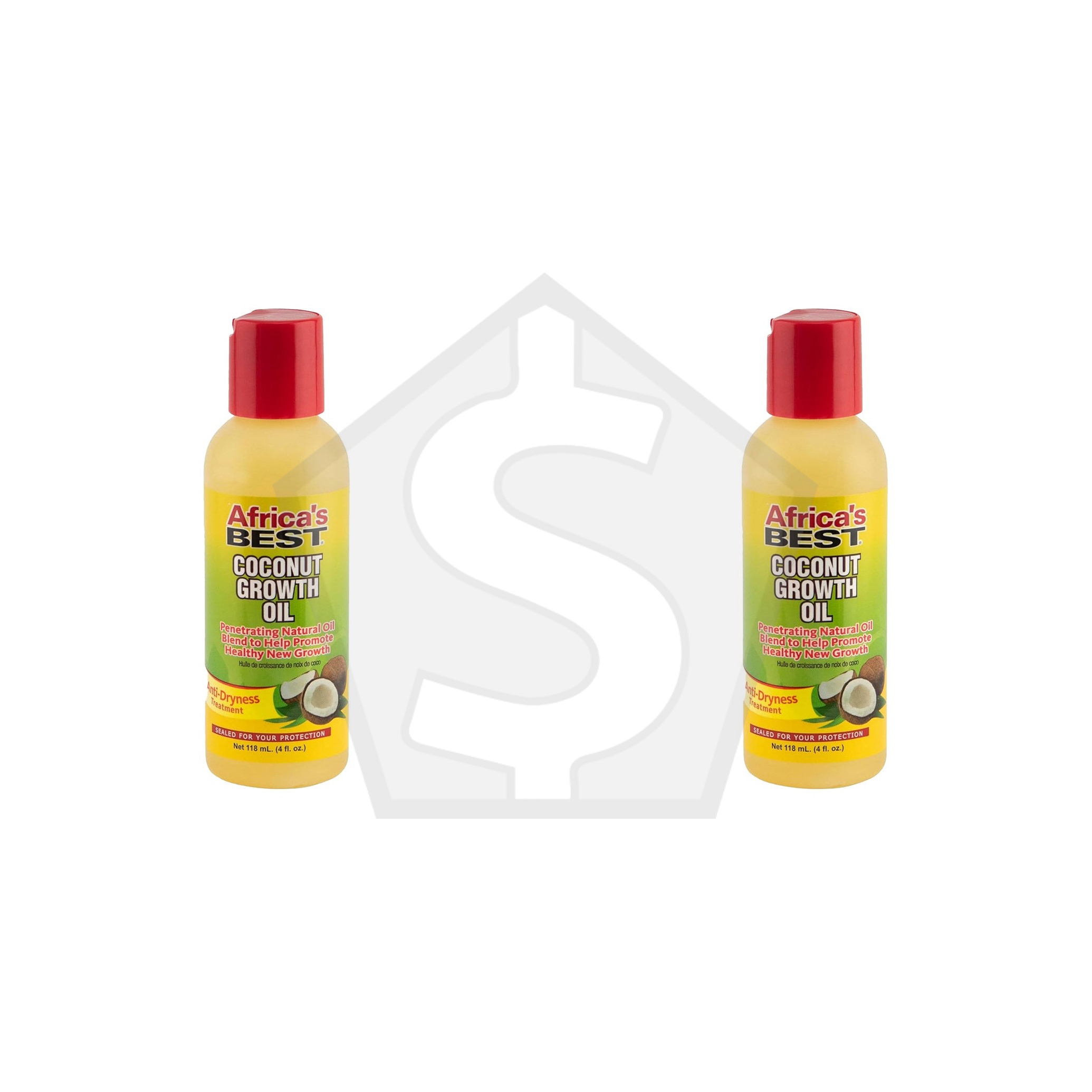 Bundle of 2 - AFRICA'S BEST Coconut Growth Oil (4oz)