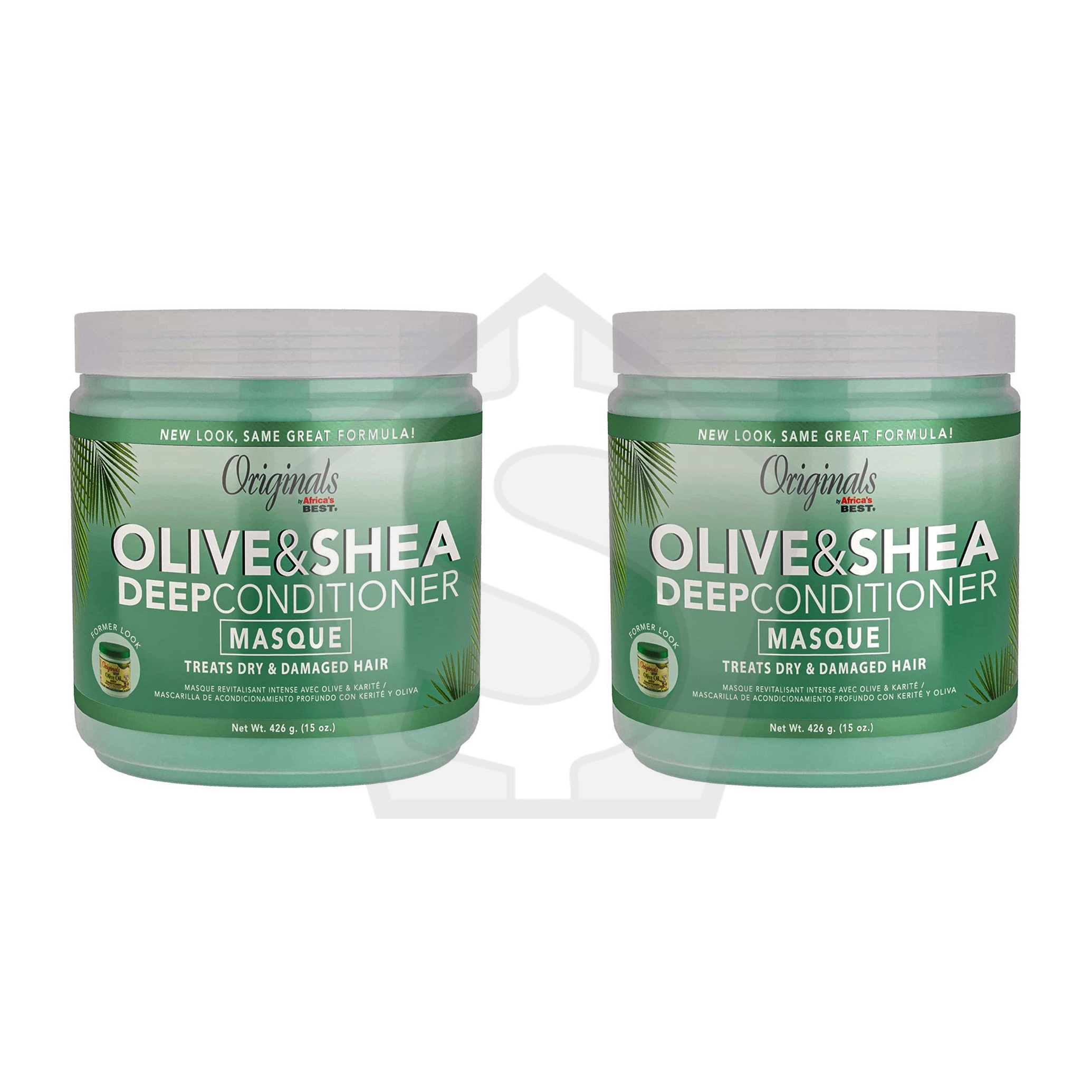 AFRICA'S BEST Originals Olive & Shea Deep Conditioner Masque (15oz) - Pack of 2