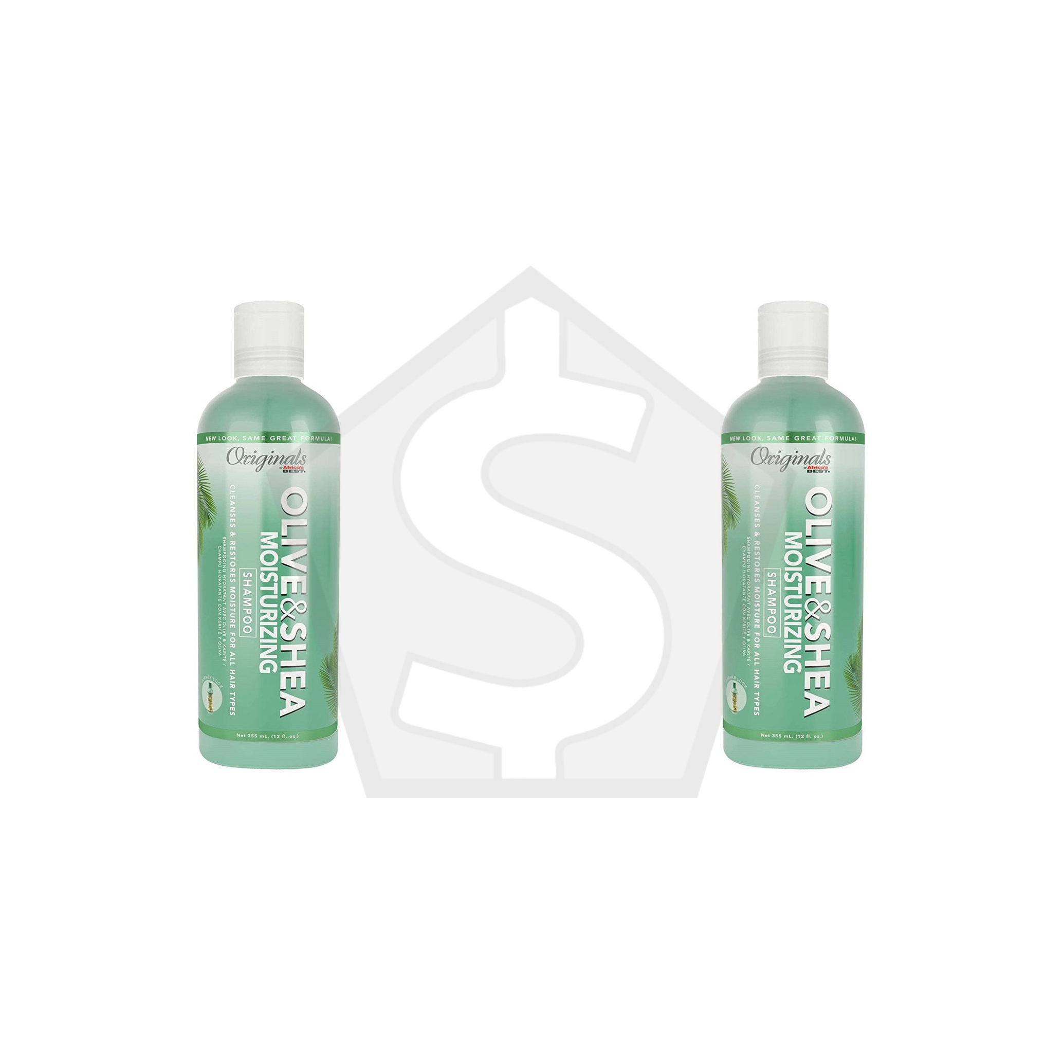 AFRICA'S BEST Originals Olive & Shea Moisturizing Shampoo (12oz) - Pack of 2