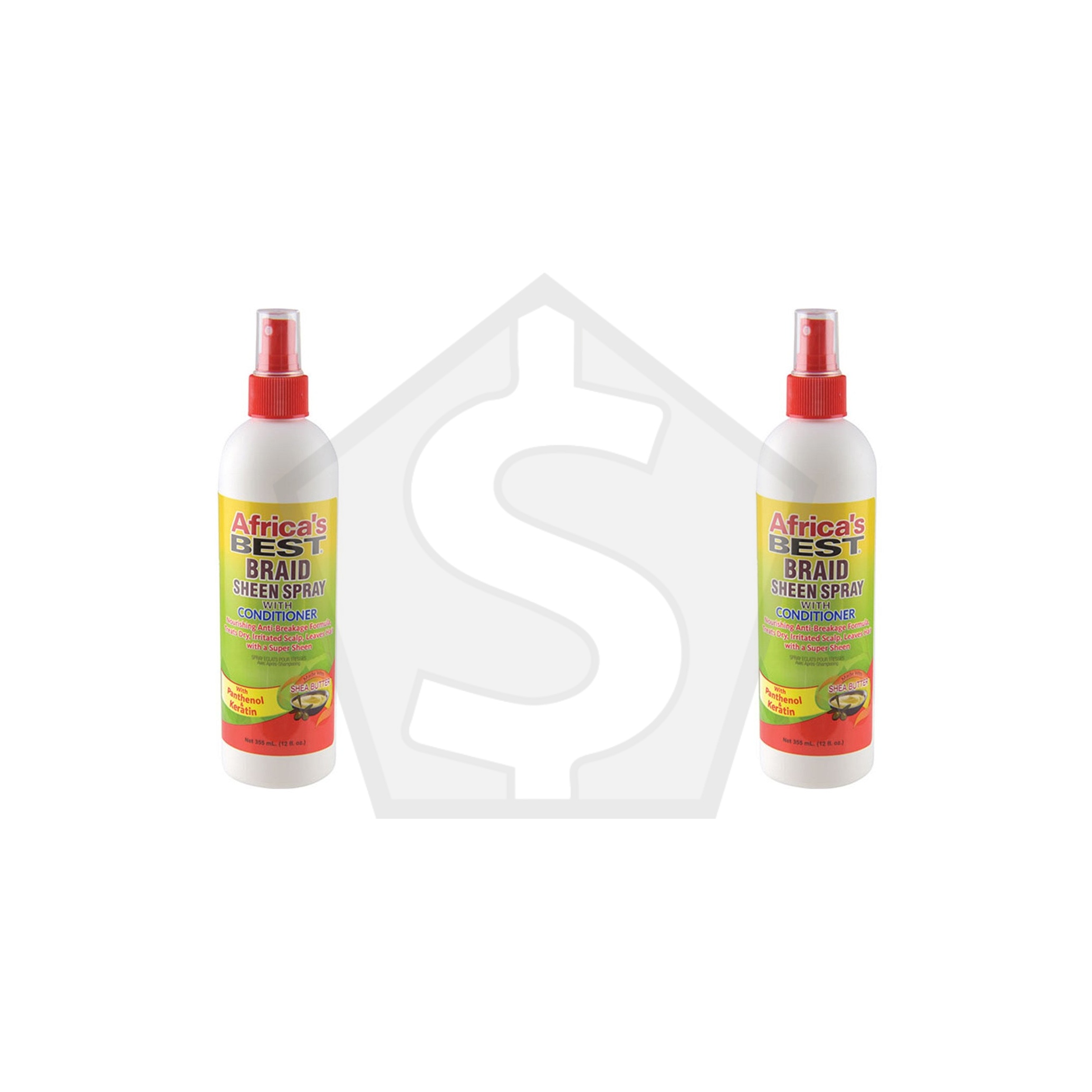 AFRICA'S BEST Braid Sheen Spray with Conditioner (12oz) - Pack of 2