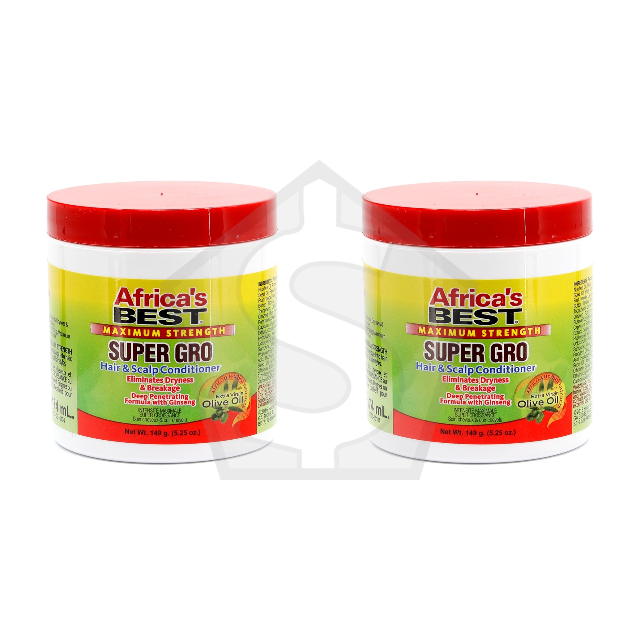 Bundle of 2 - AFRICA'S BEST Maximum Strength Super Gro Hair & Scalp Conditioner (5.25oz)