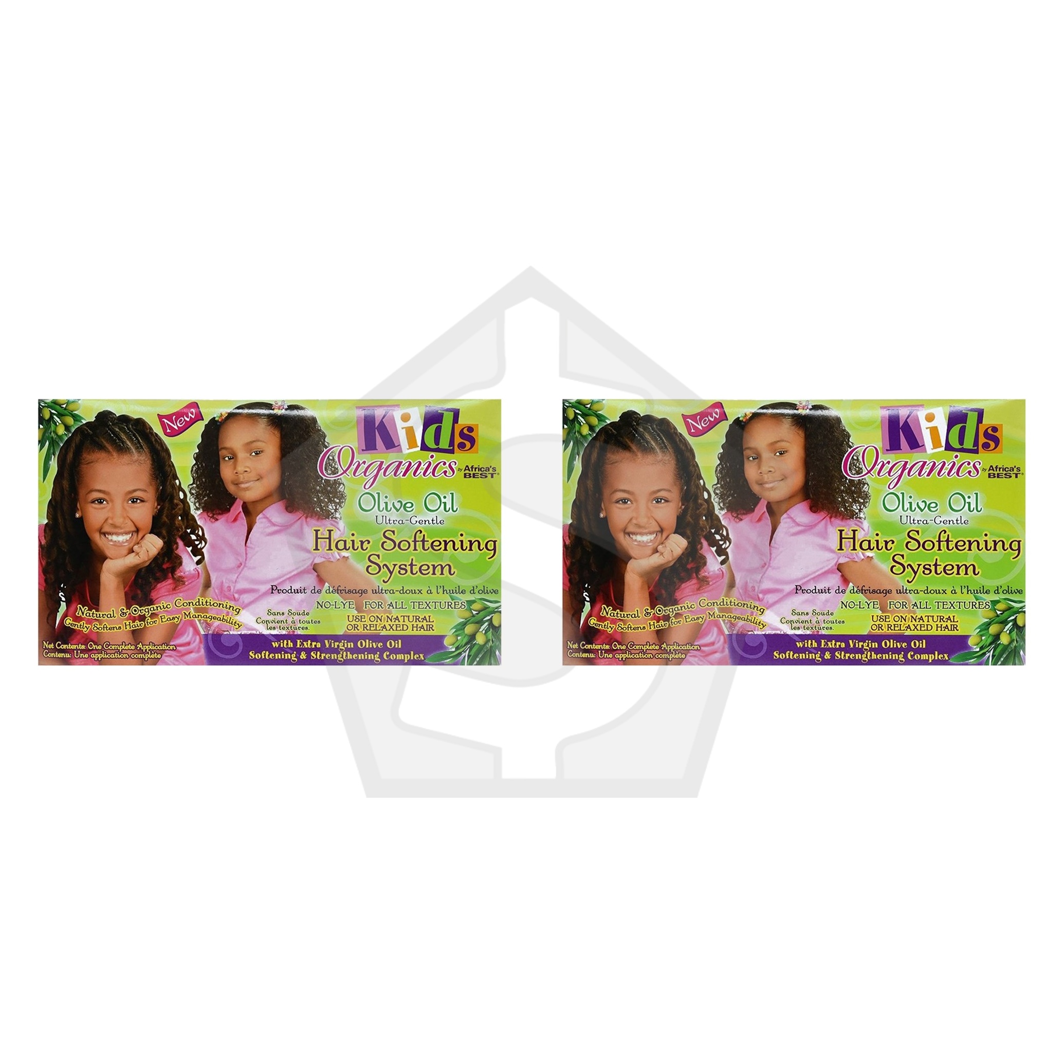 Bundle of 2 - AFRICA'S BEST Kids Originals Olive Oil Hair Softening Kit