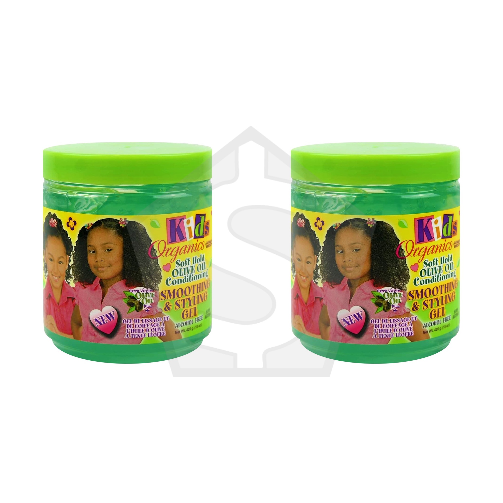 Bundle of 2 - AFRICA'S BEST Kids Originals Olive Oil Smoothing & Styling Gel (15oz)