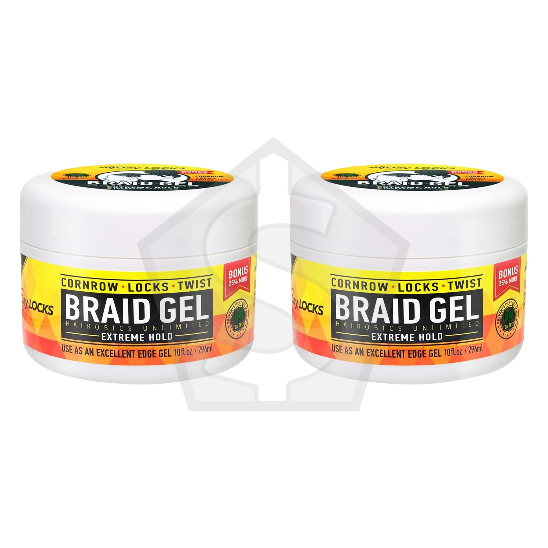 ALLDAY LOCKS Braid Gel [Extreme Hold] - 10oz - Pack of 2