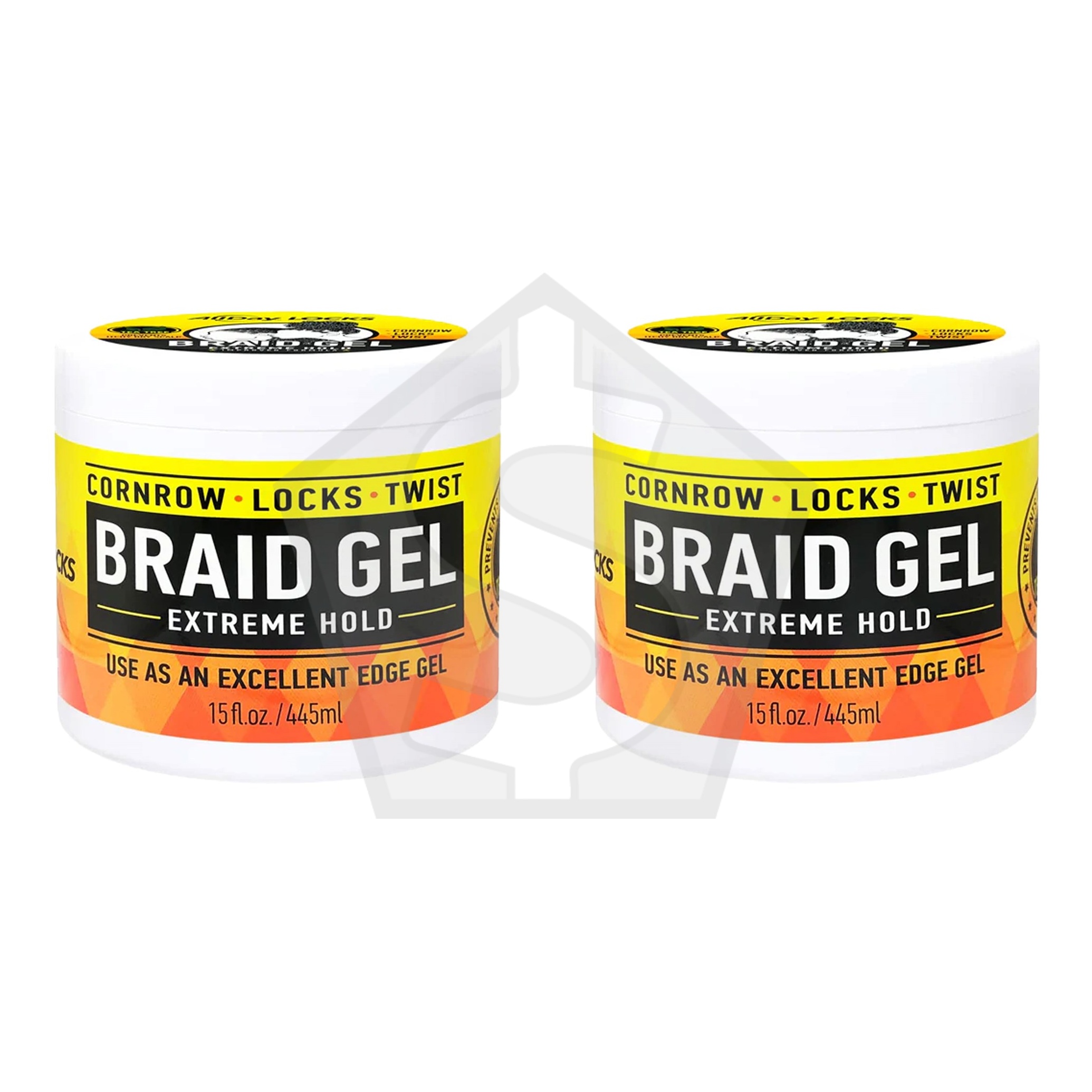 ALLDAY LOCKS Braid Gel [Extreme Hold] - 15oz - Pack of 2