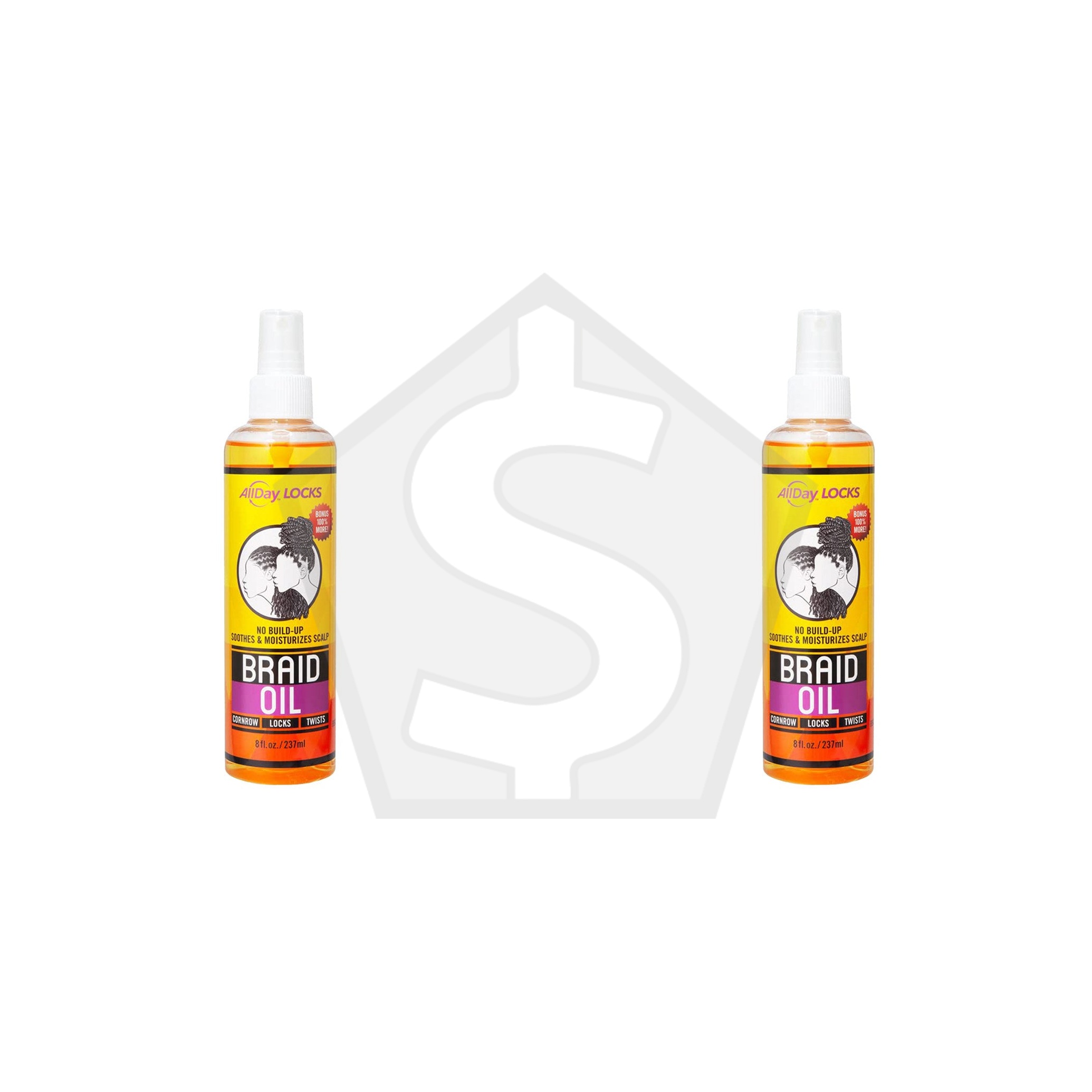 ALLDAY LOCKS Braid Oil (8oz) - Pack of 2