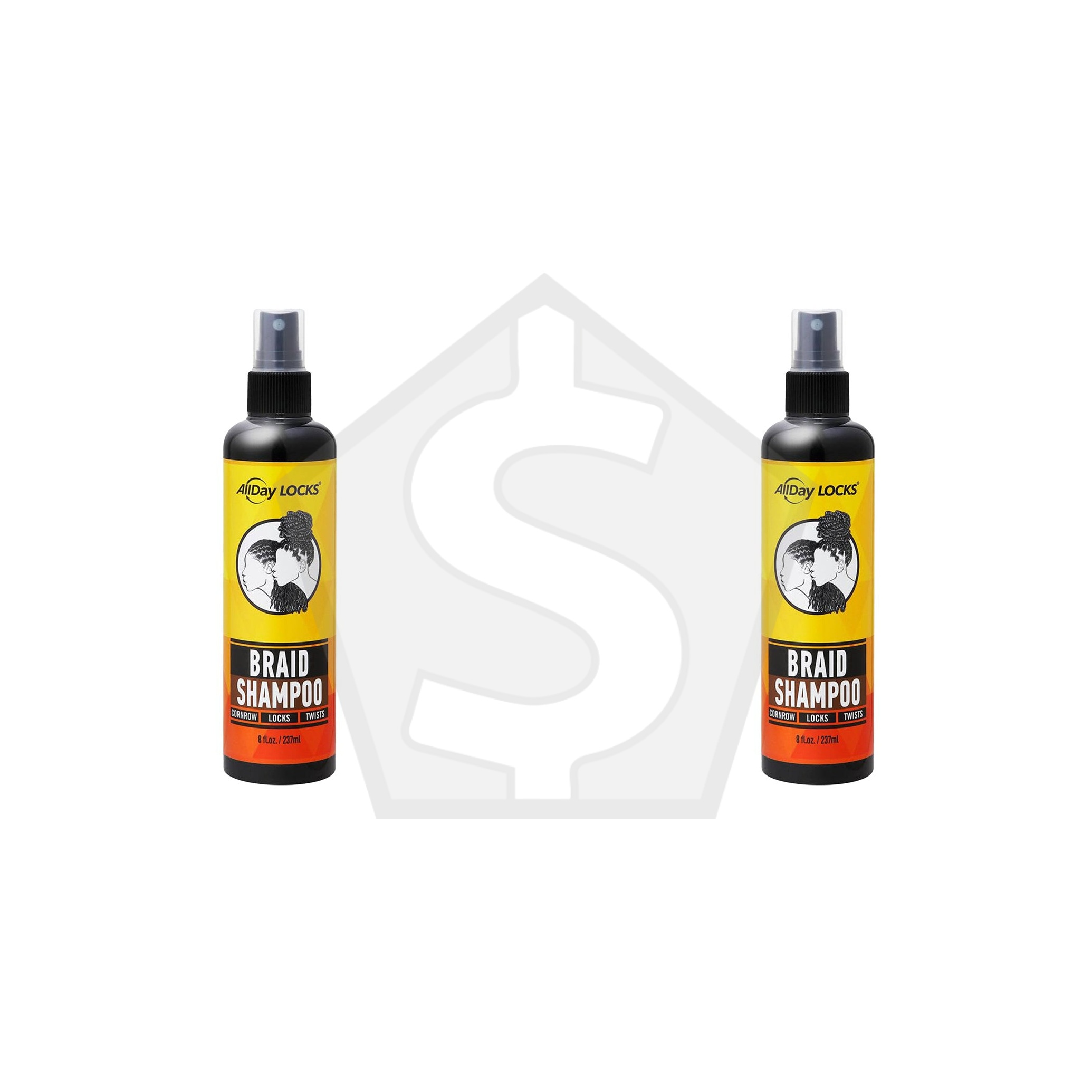 ALLDAY LOCKS Braid Shampoo Spray (8oz) - Pack of 2