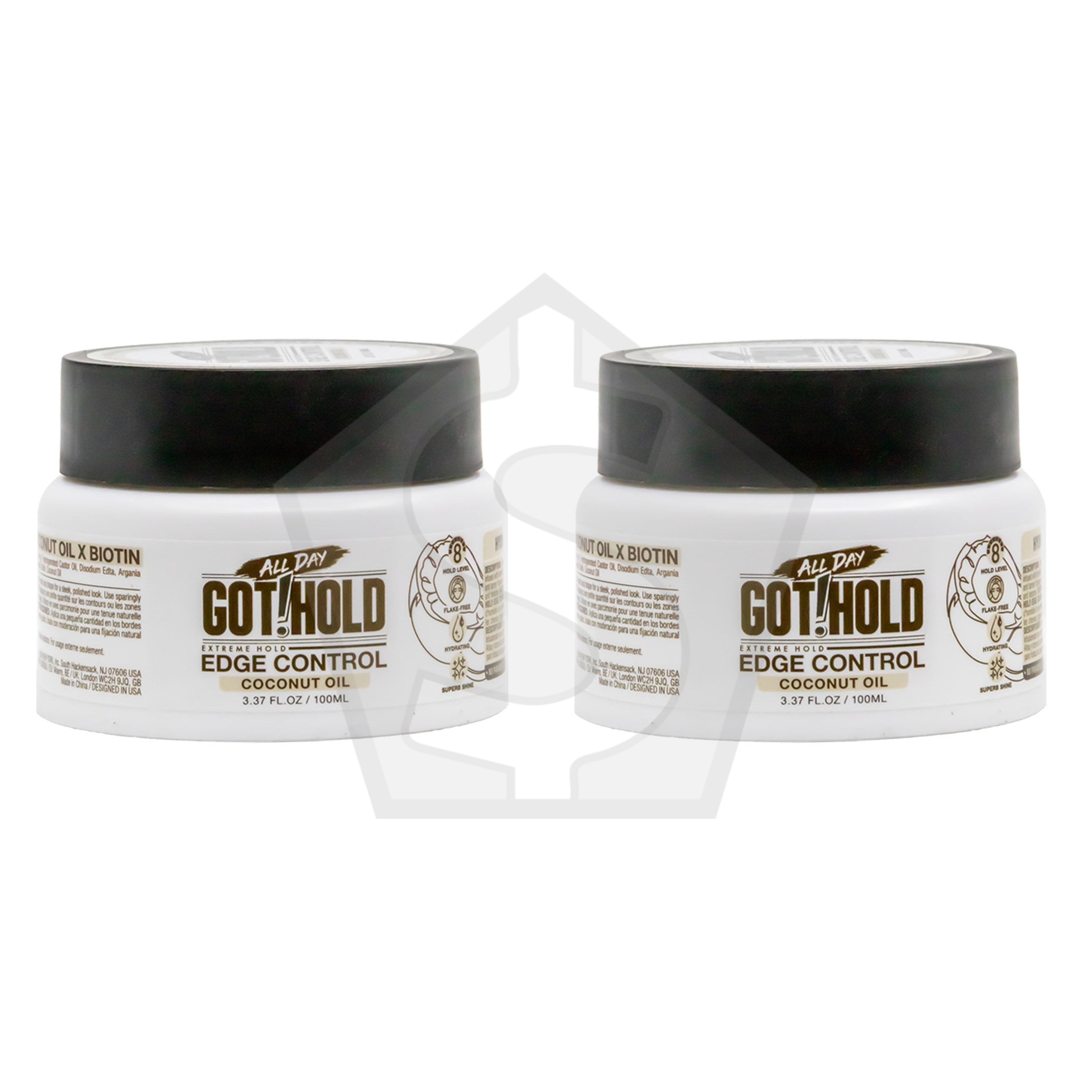 ALL DAY GOT HOLD Edge Control (3.37oz) - Coconut Oil - Pack of 2