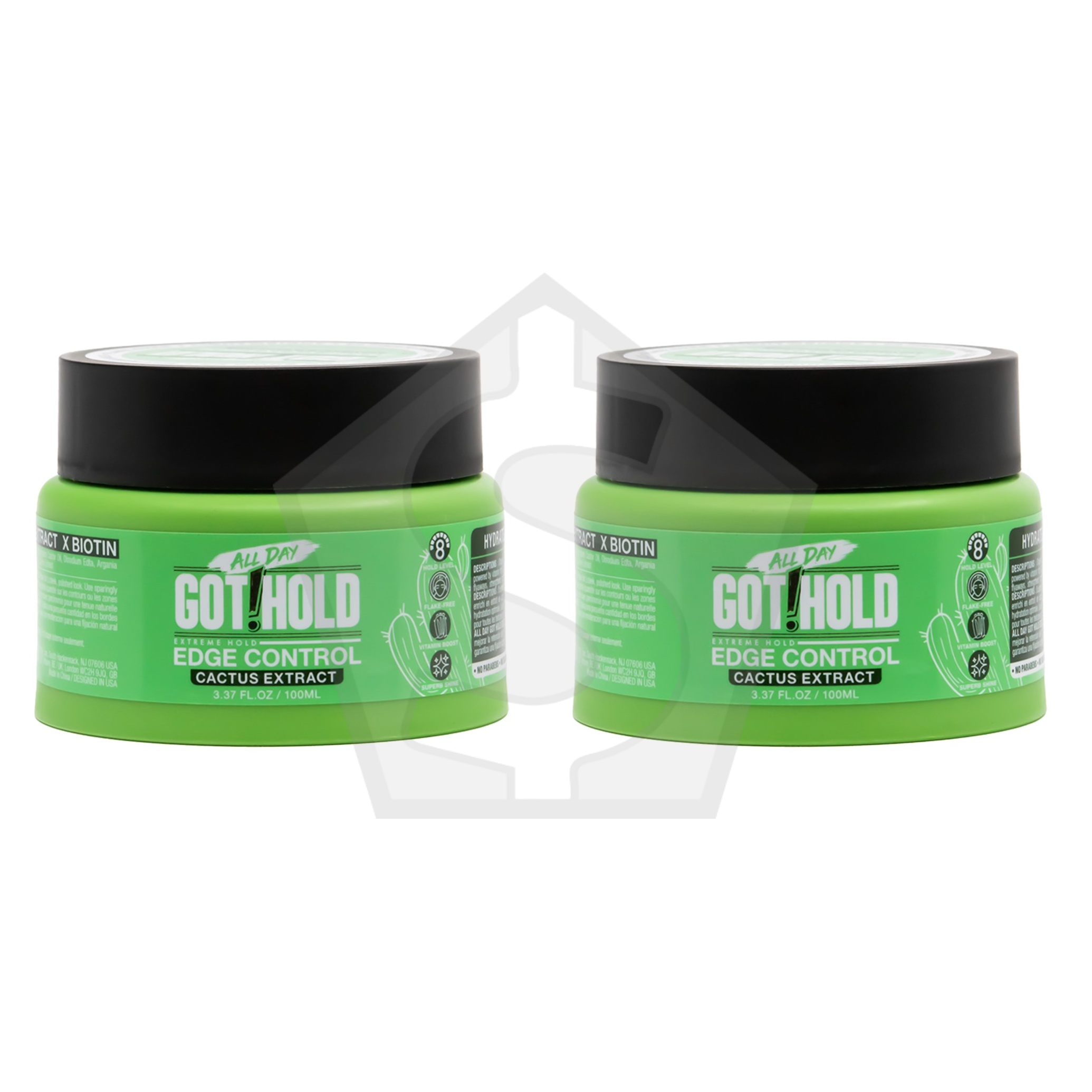 ALL DAY GOT HOLD Edge Control (3.37oz) - Cactus Extract - Pack of 2
