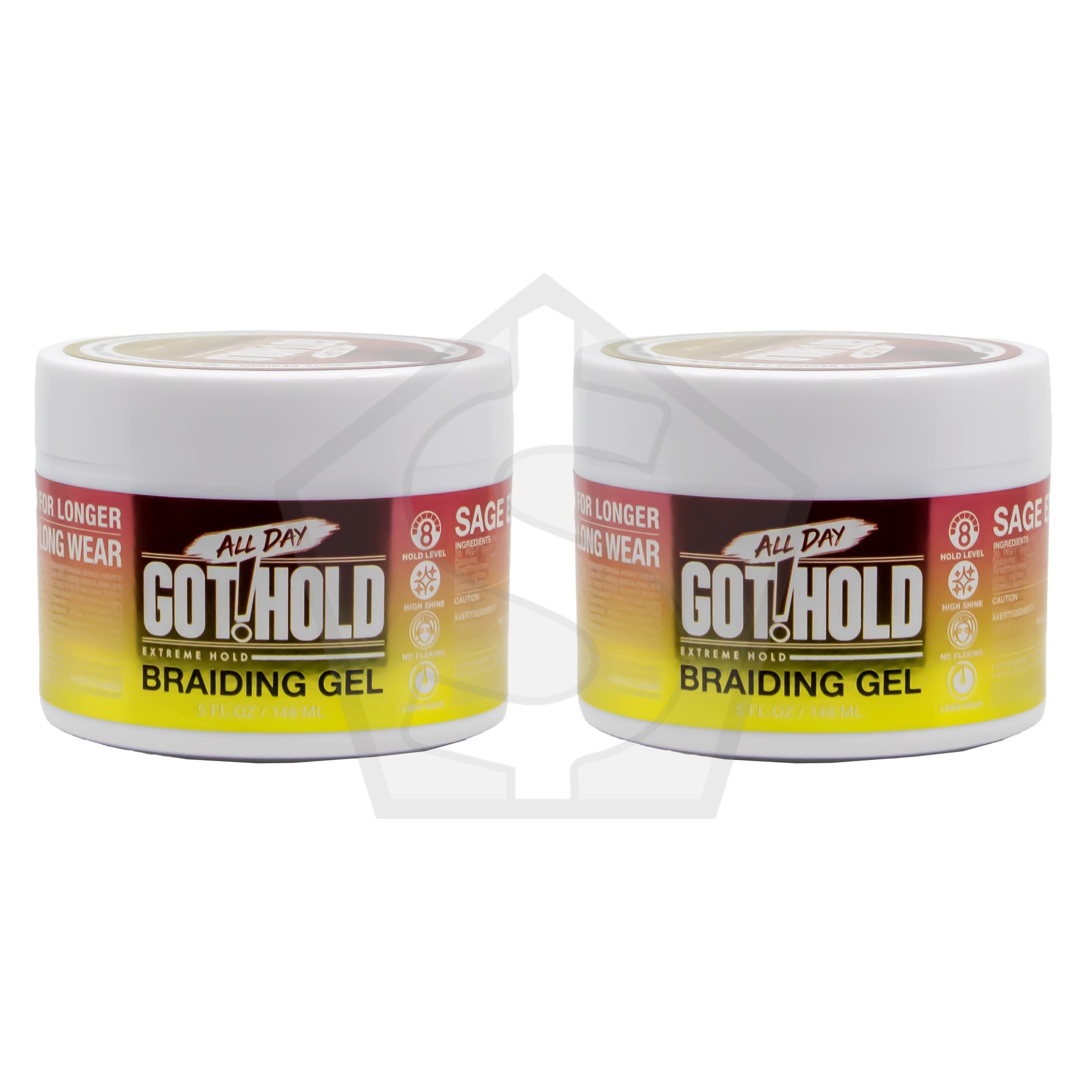 ALL DAY GOT HOLD Braiding Gel - 5oz - Pack of 2