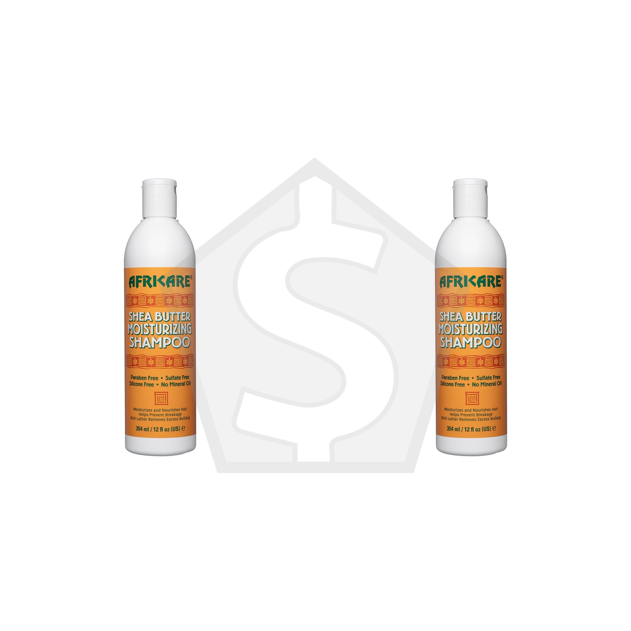 AFRICARE Shea Butter Moisturizing Shampoo (12oz) - Pack of 2