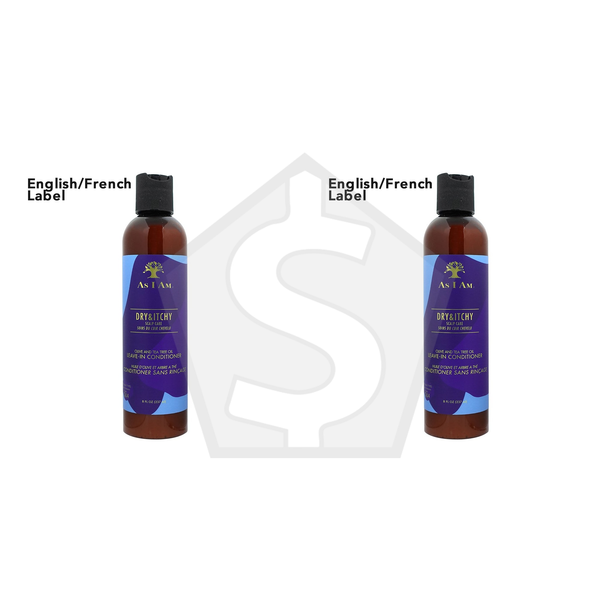 AS I AM Dry & Itchy Scalp Care Leave-In Conditioner (8oz) - EN/FR - Pack of 2