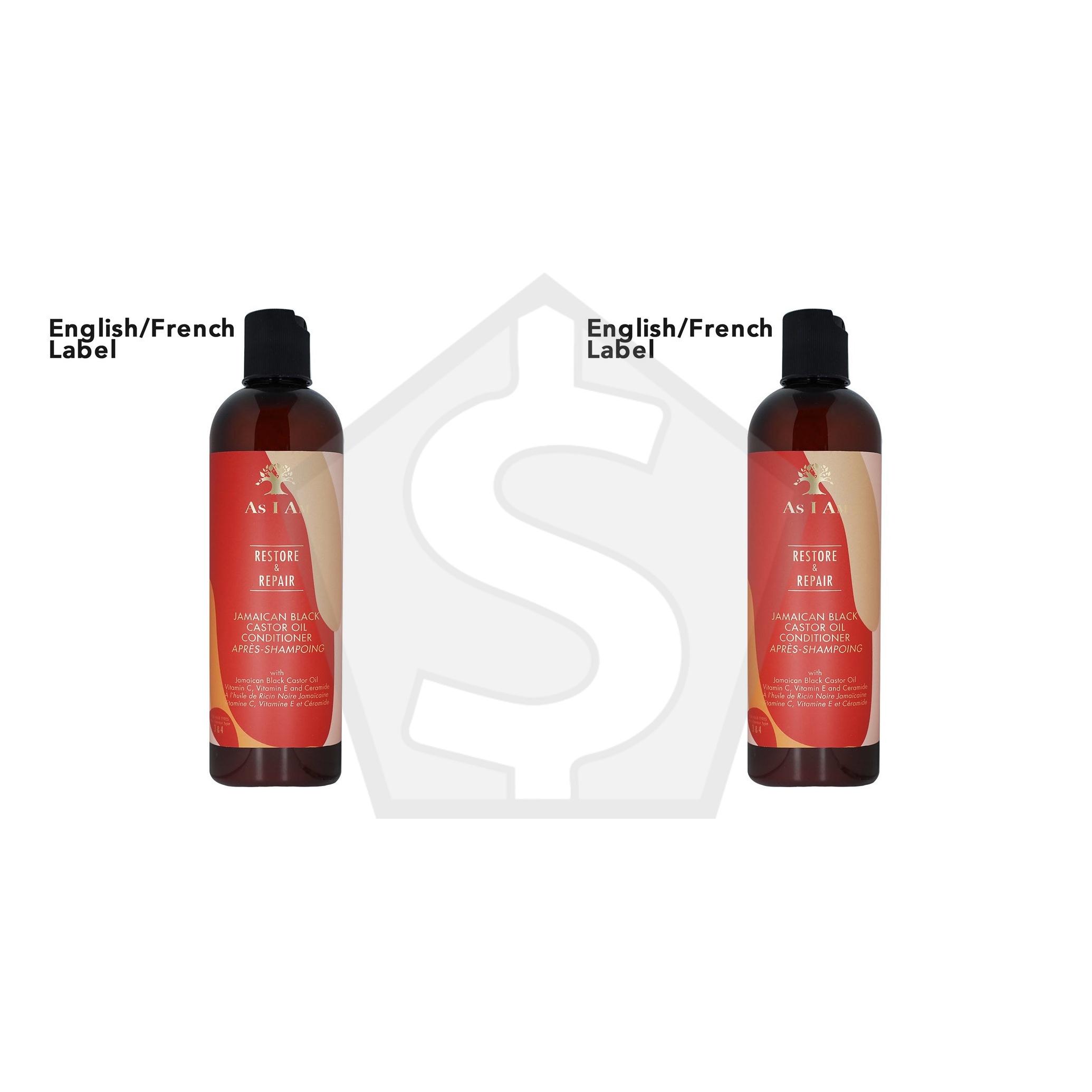 AS I AM Jamaican Black Castor Oil Conditioner (12oz) - EN/FR - Pack of 2