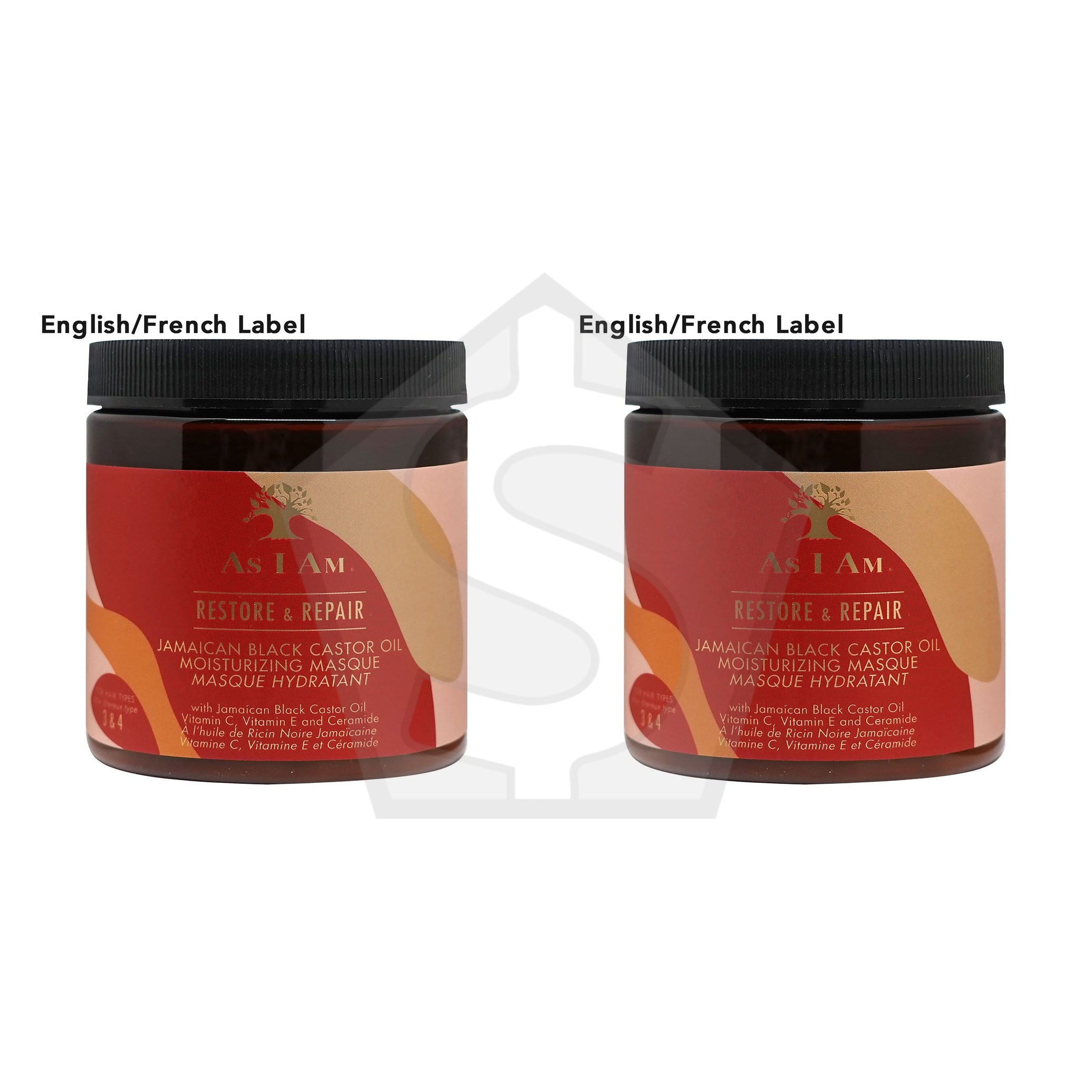 AS I AM Jamaican Black Castor Oil Moisturizing Masque (8oz) - EN/FR - Pack of 2