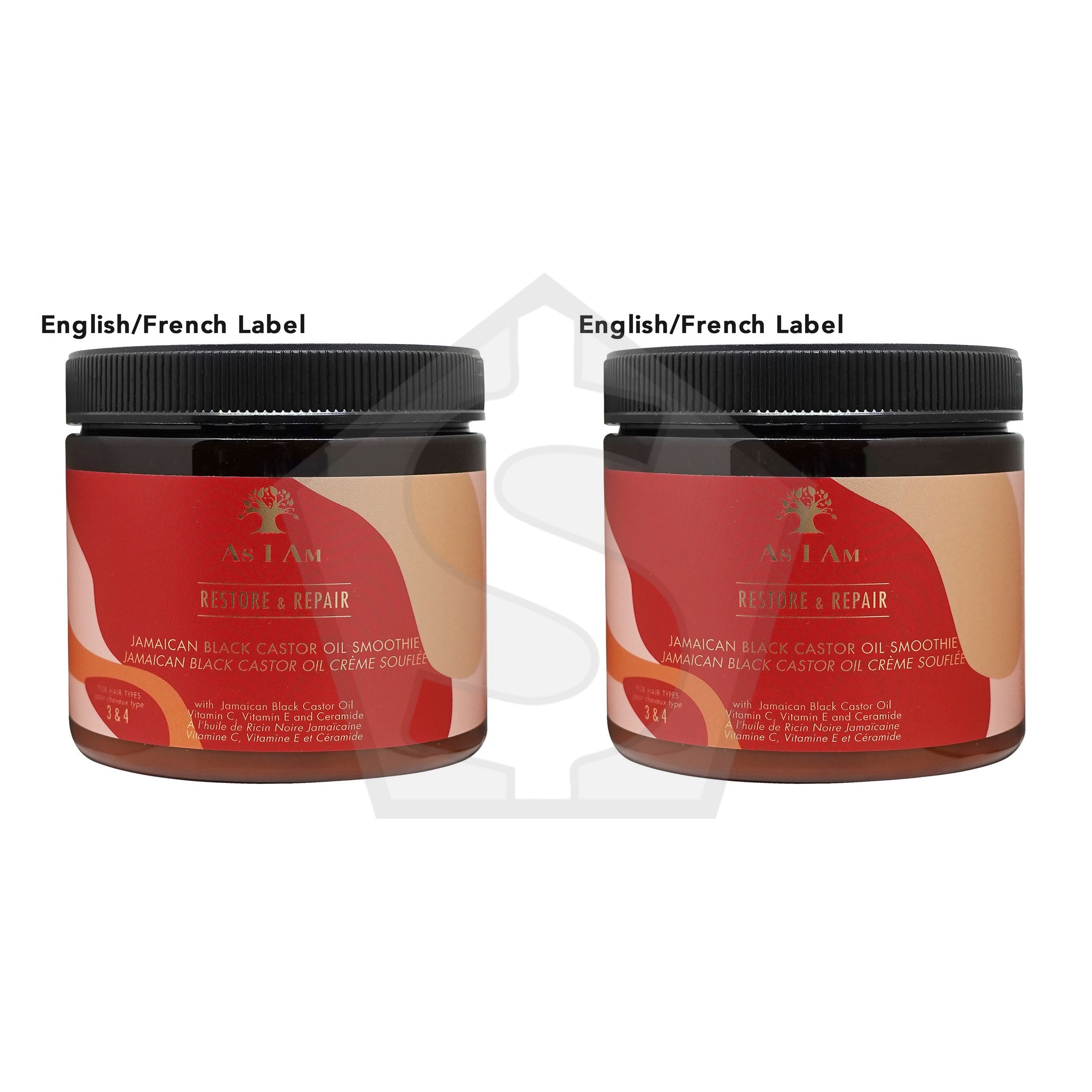 AS I AM Jamaican Black Castor Oil Smoothie (16oz) - EN/FR - Pack of 2