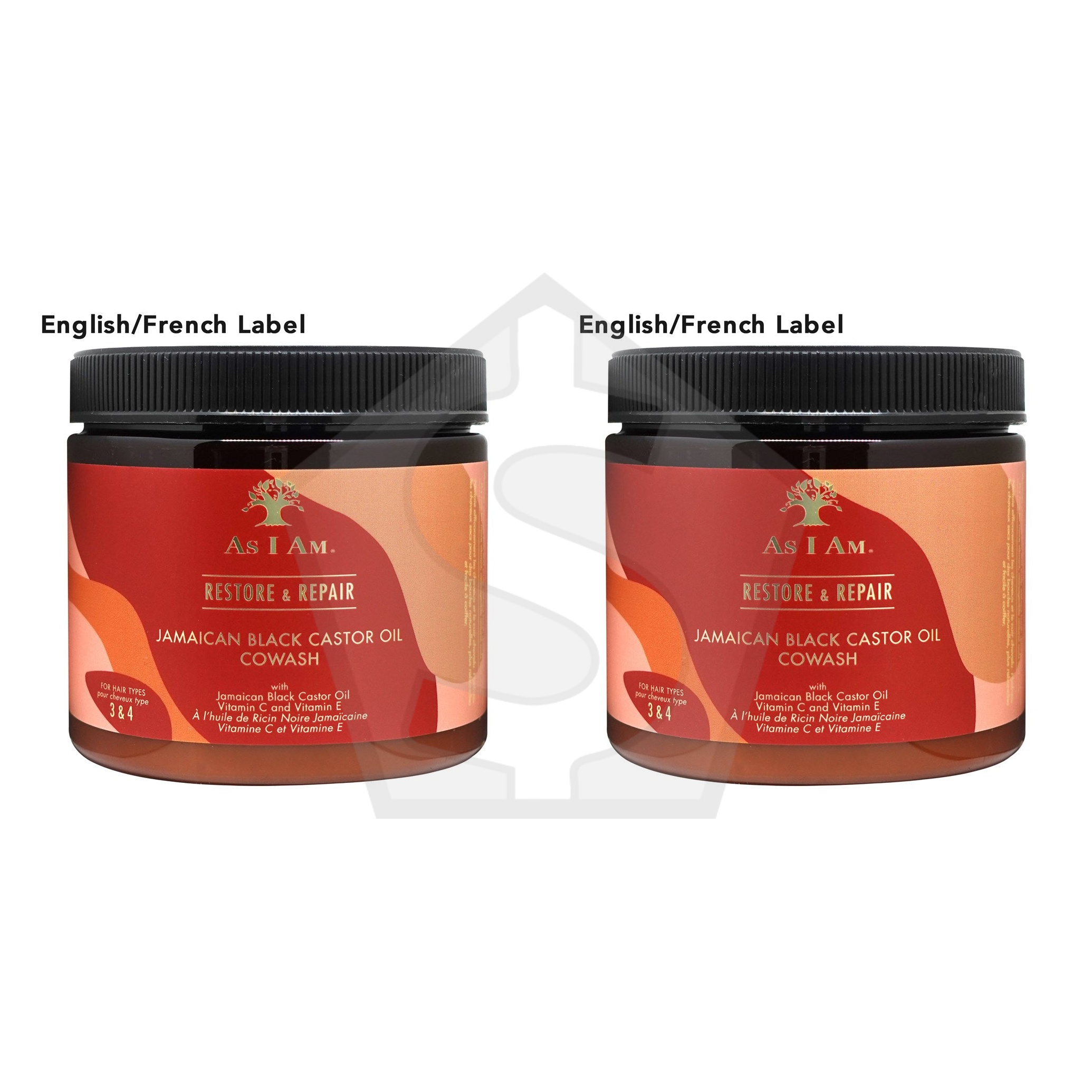 AS I AM Jamaican Black Castor Oil CoWash (16oz) - EN/FR - Pack of 2