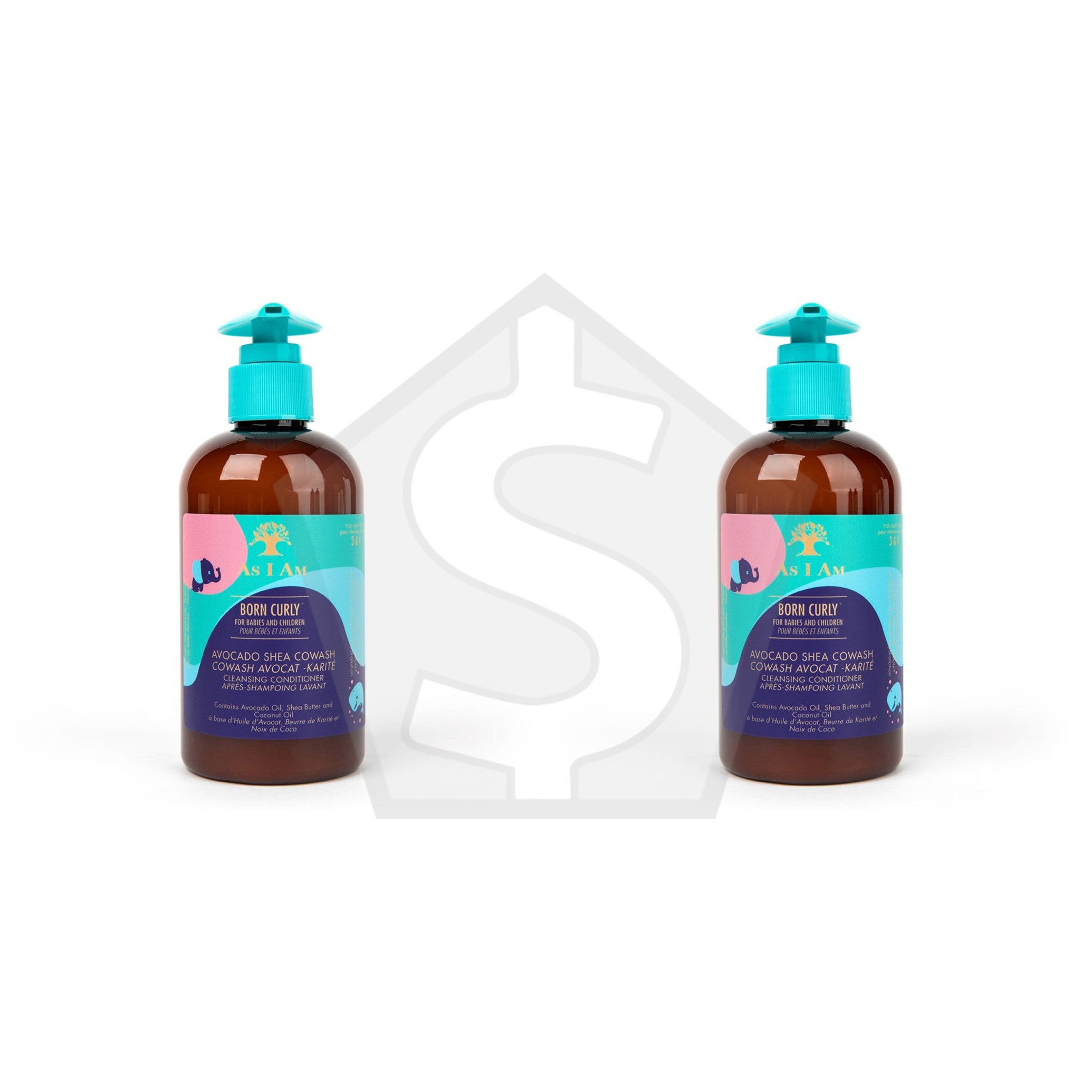 AS I AM Born Curly Avocado Shea Cowash (8oz) - Pack of 2