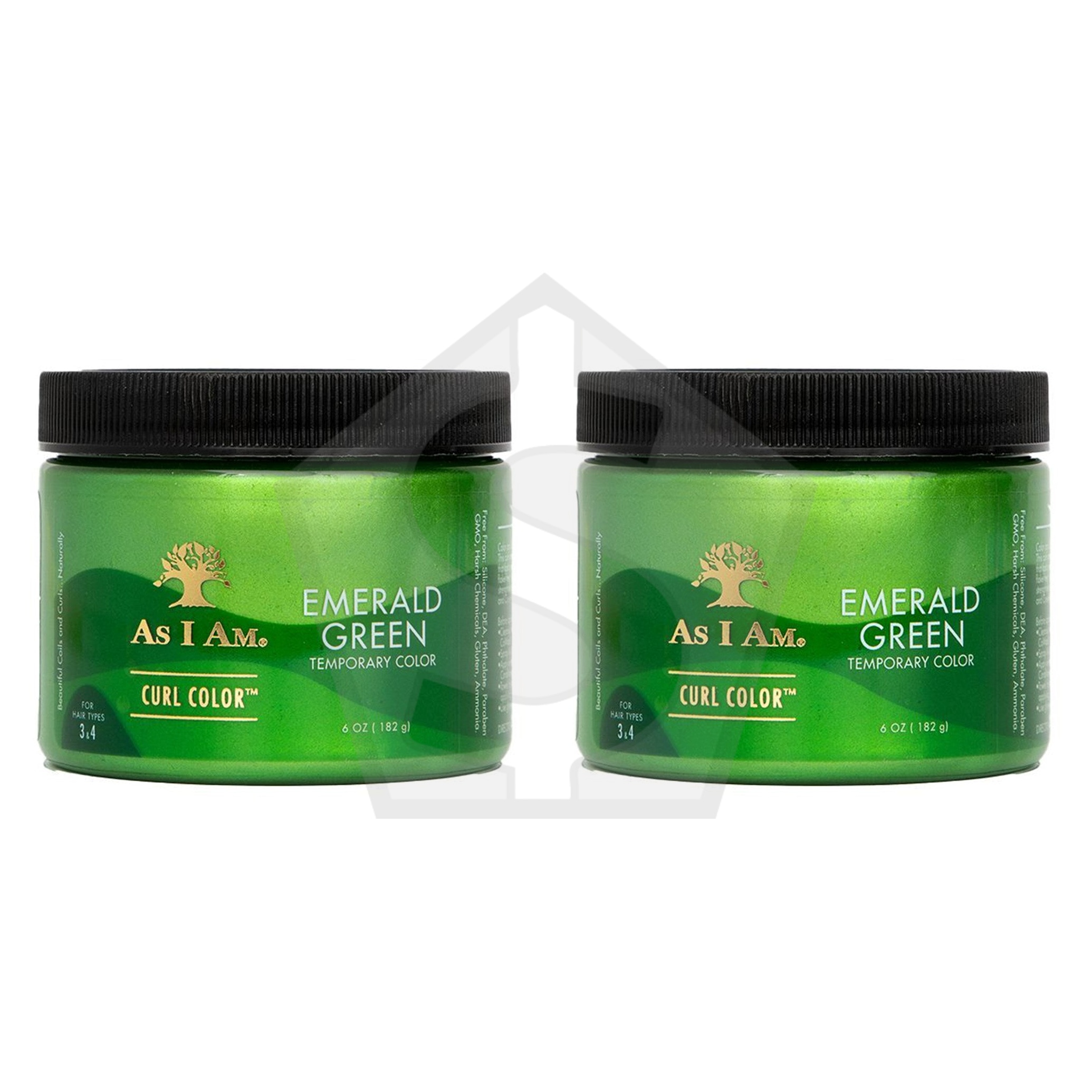 AS I AM  Curl Color Temporary Color Gel (6oz) - Emerald Green (EN/FR) - Pack of 2
