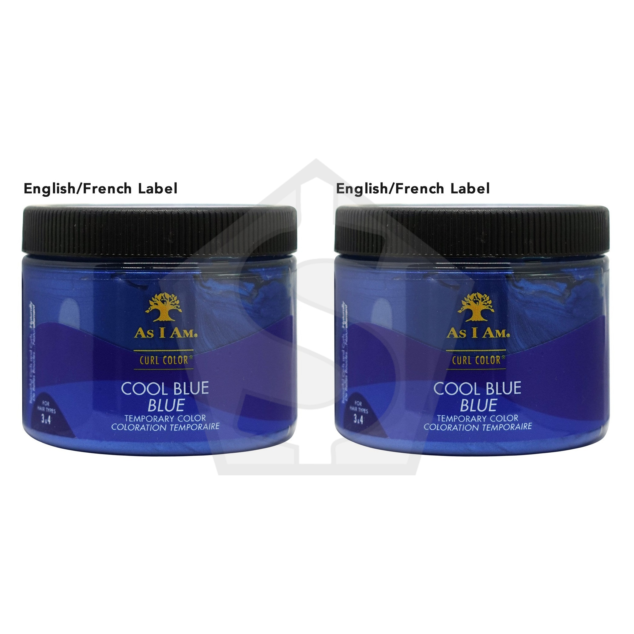 AS I AM  Curl Color Temporary Color Gel (6oz) - Cool Blue (EN/FR) - Pack of 2
