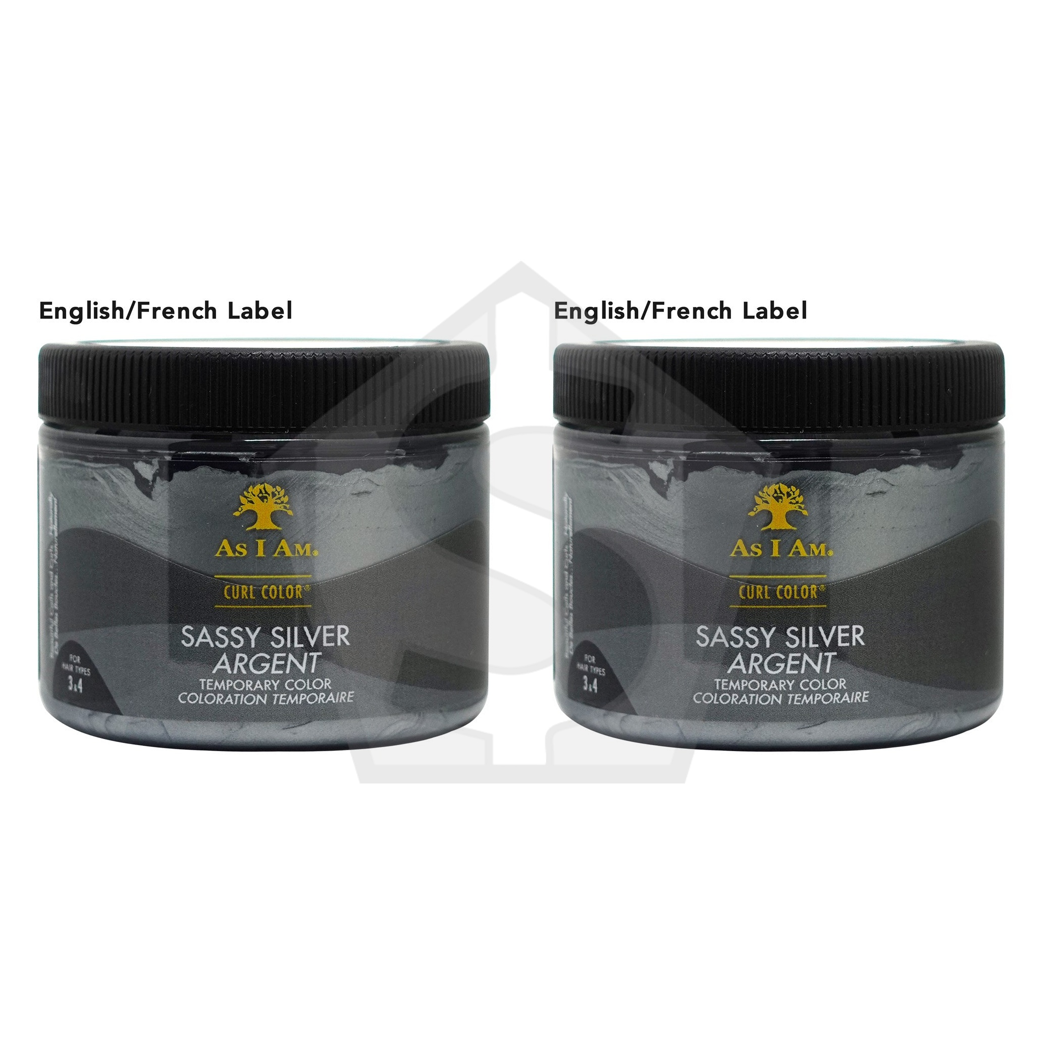 AS I AM  Curl Color Temporary Color Gel (6oz) - Sassy Silver (EN/FR) - Pack of 2