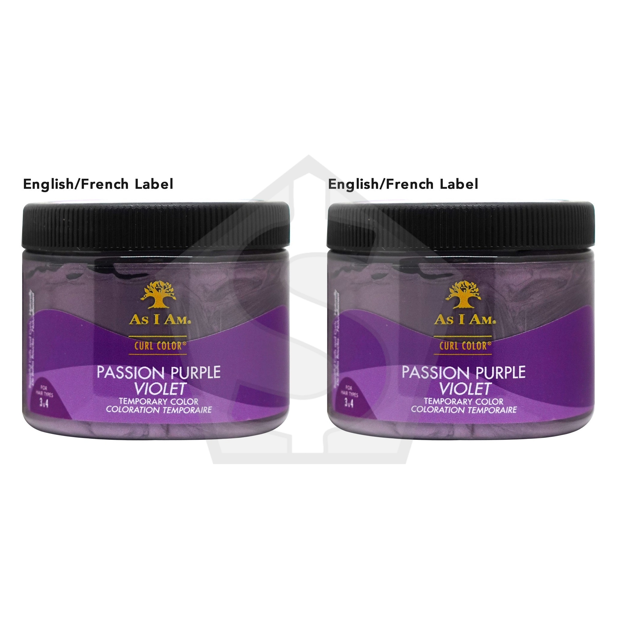 AS I AM  Curl Color Temporary Color Gel (6oz) - Passion Purple (EN/FR) - Pack of 2