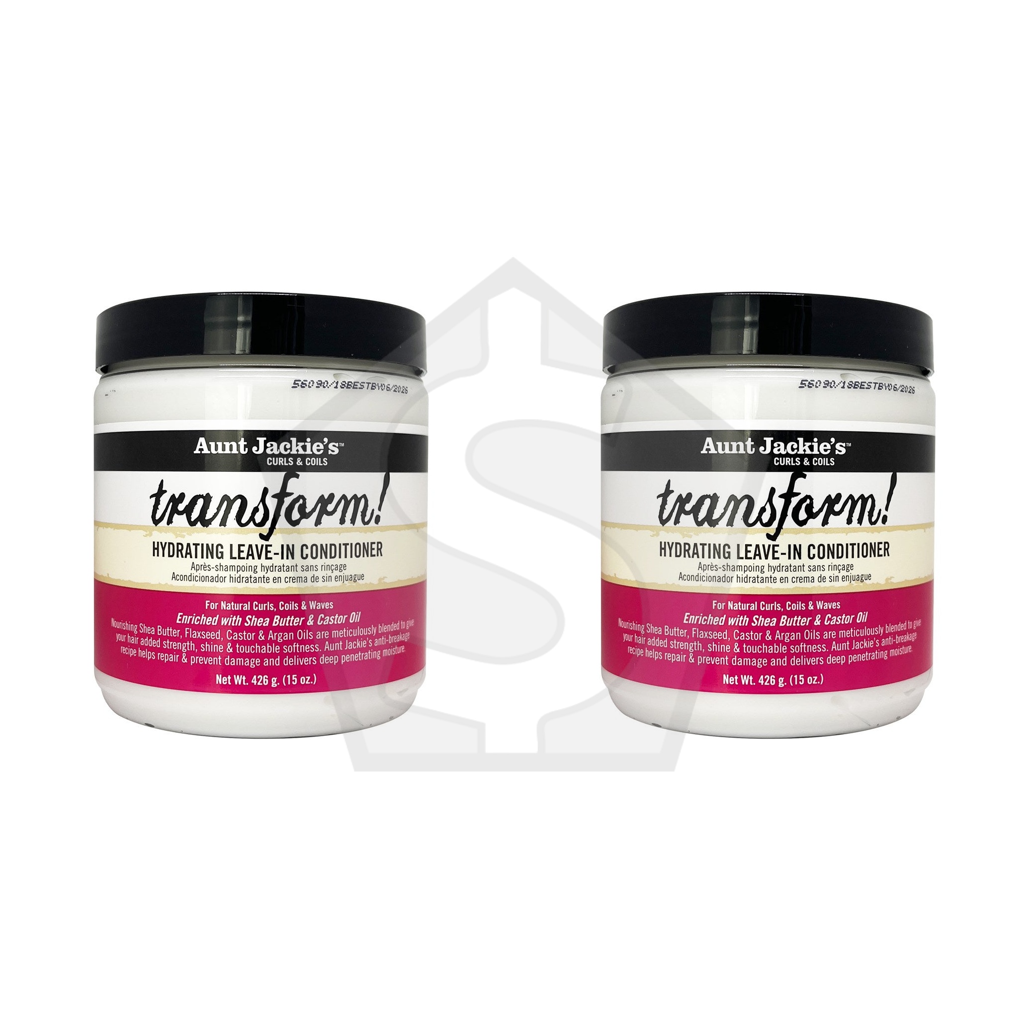 AUNT JACKIE'S Transform Hydrating Leave-In Conditioner (15oz) - Pack of 2