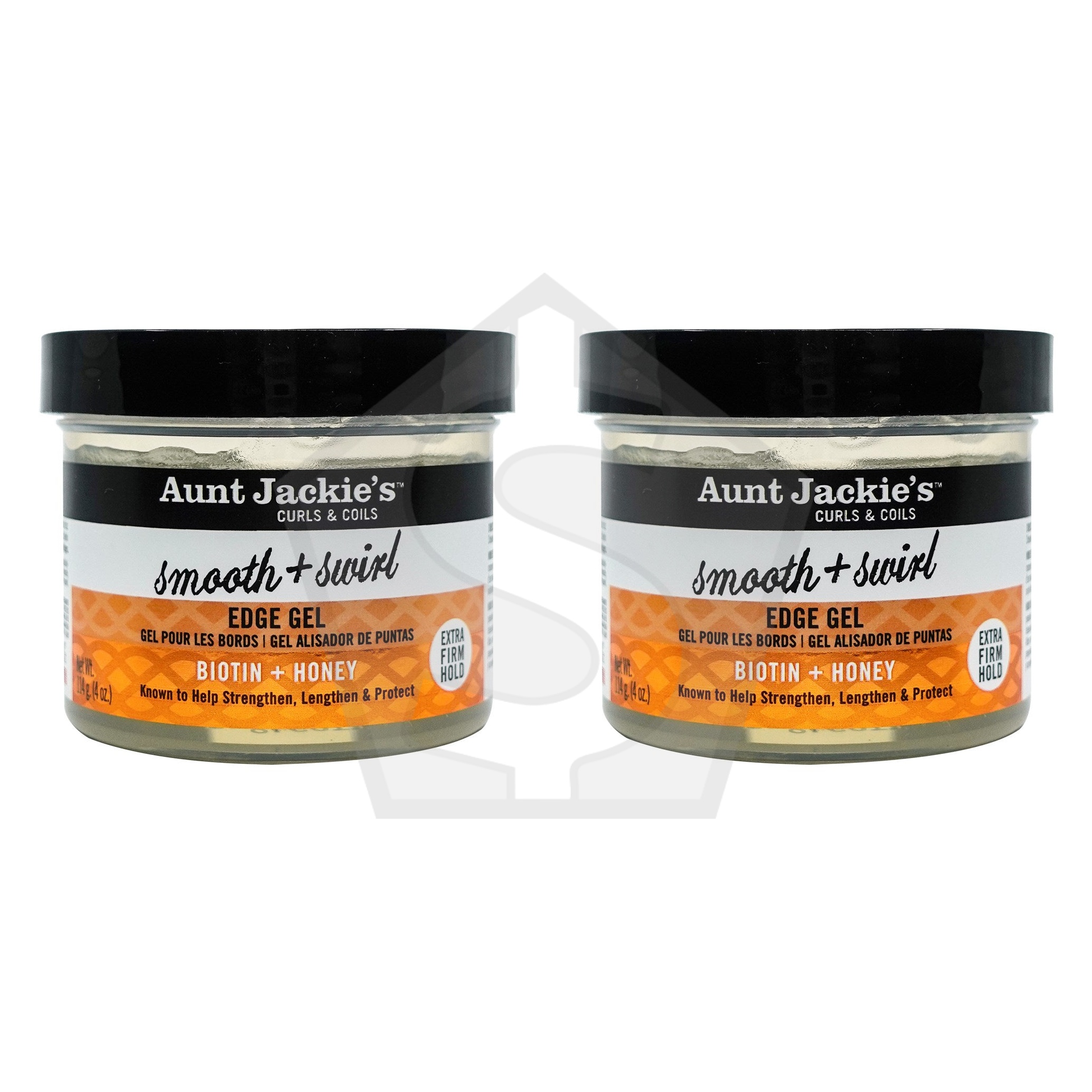 AUNT JACKIE'S Smooth & Swirl Extra Hold Edge Gel (4oz) - Pack of 2