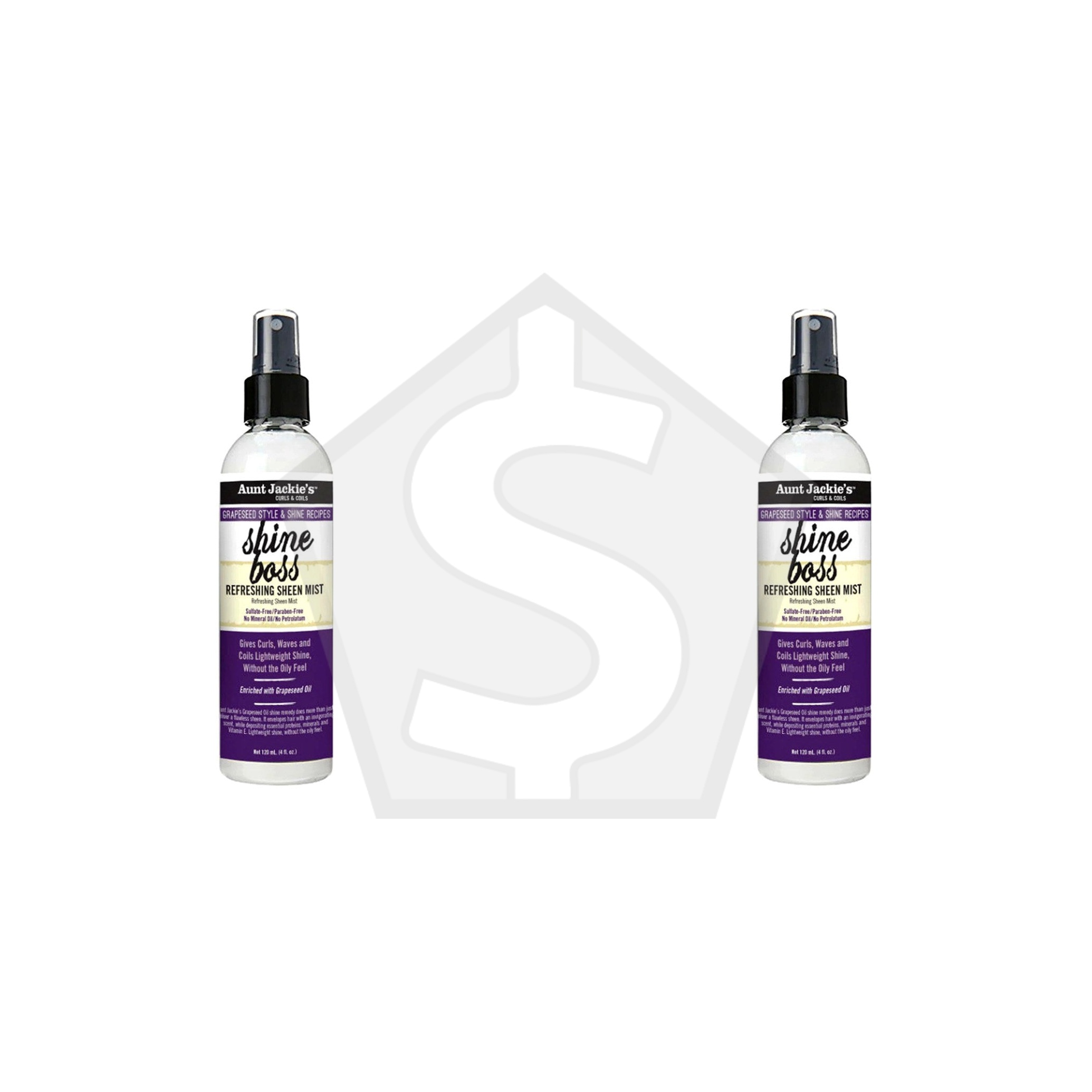AUNT JACKIE'S Grapeseed Shine Boss Refreshing Sheen Mist (4oz) - Pack of 2