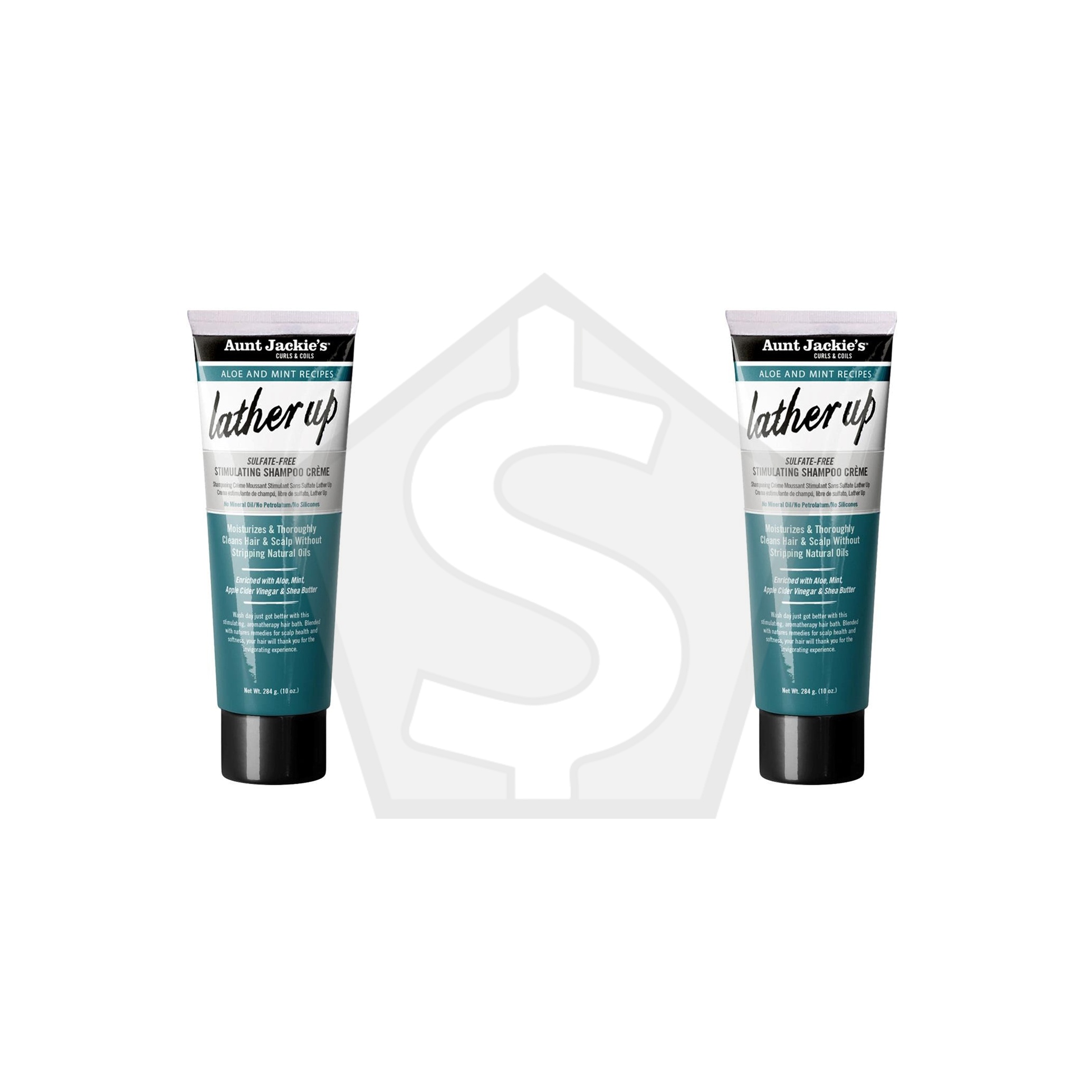 AUNT JACKIE'S Aloe & Mint Lather Up Stimulating Shampoo Creme (10oz) - Pack of 2