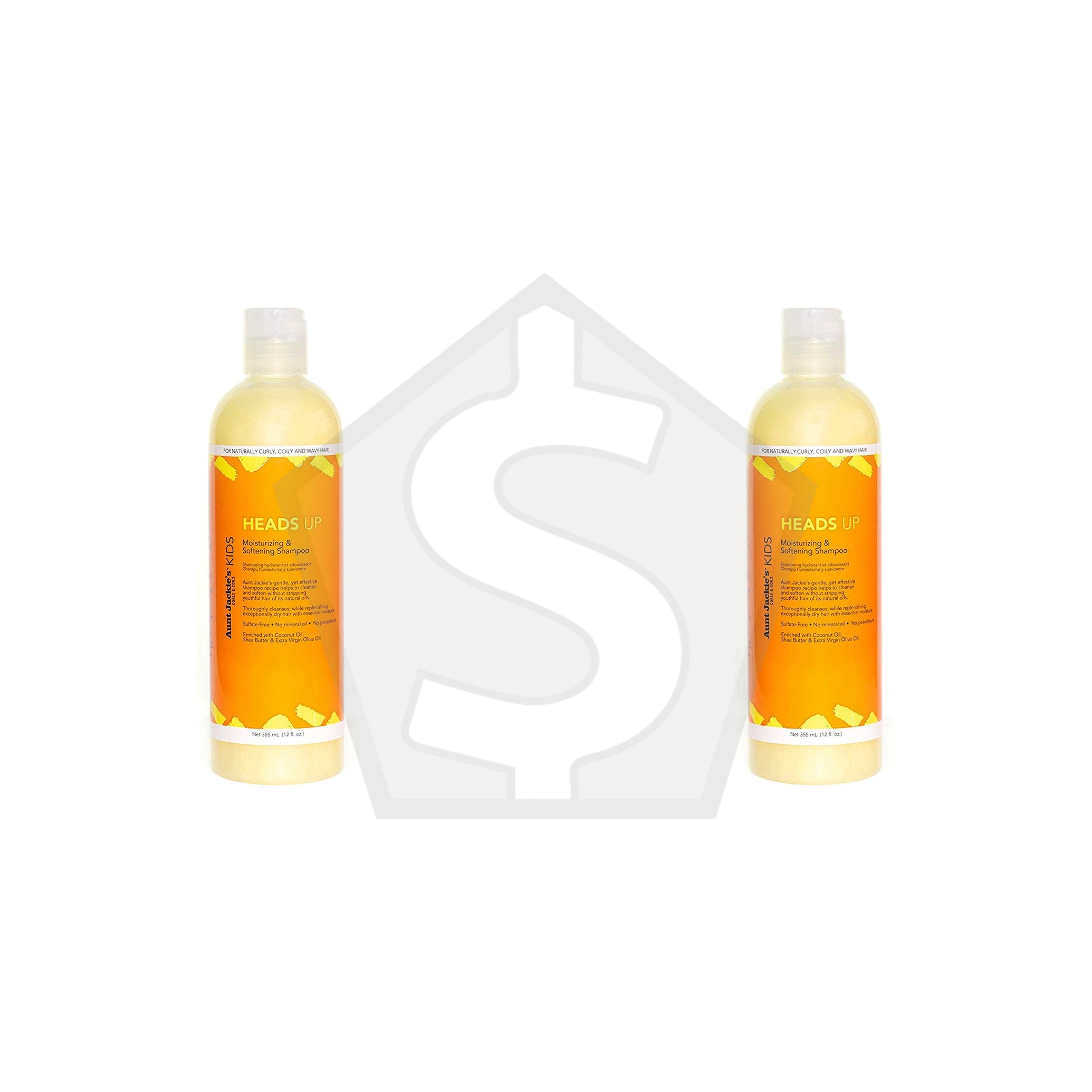 AUNT JACKIE'S Kids Heads Up Moisturizing & Softening Shampoo (12oz) - Pack of 2