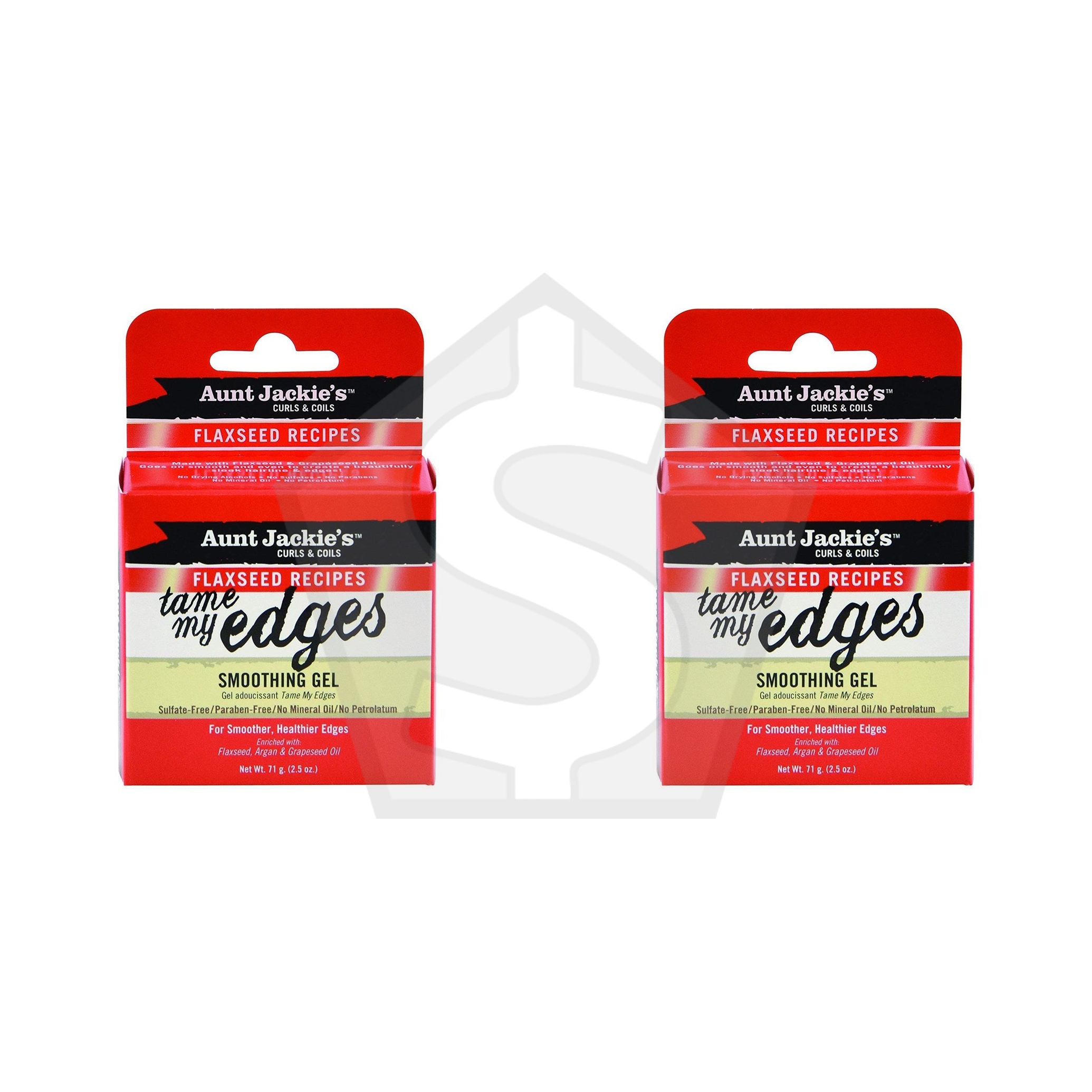 AUNT JACKIE'S Flaxseed Tame My Edge Smoothing Gel (2.5oz) - Pack of 2