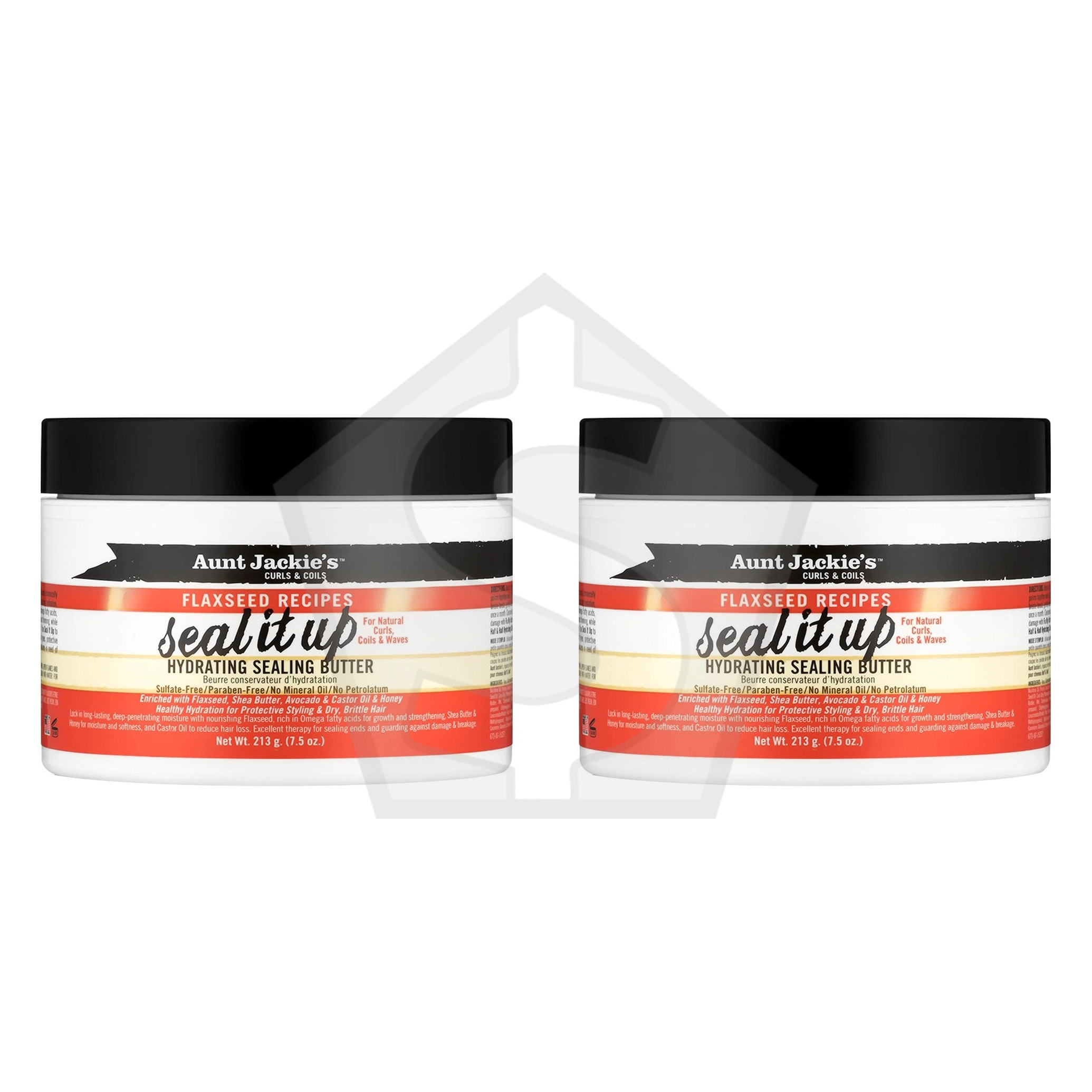 AUNT JACKIE'S Flaxseed Seal It Up Hydrating Sealing Butter (7.5oz) - Pack of 2