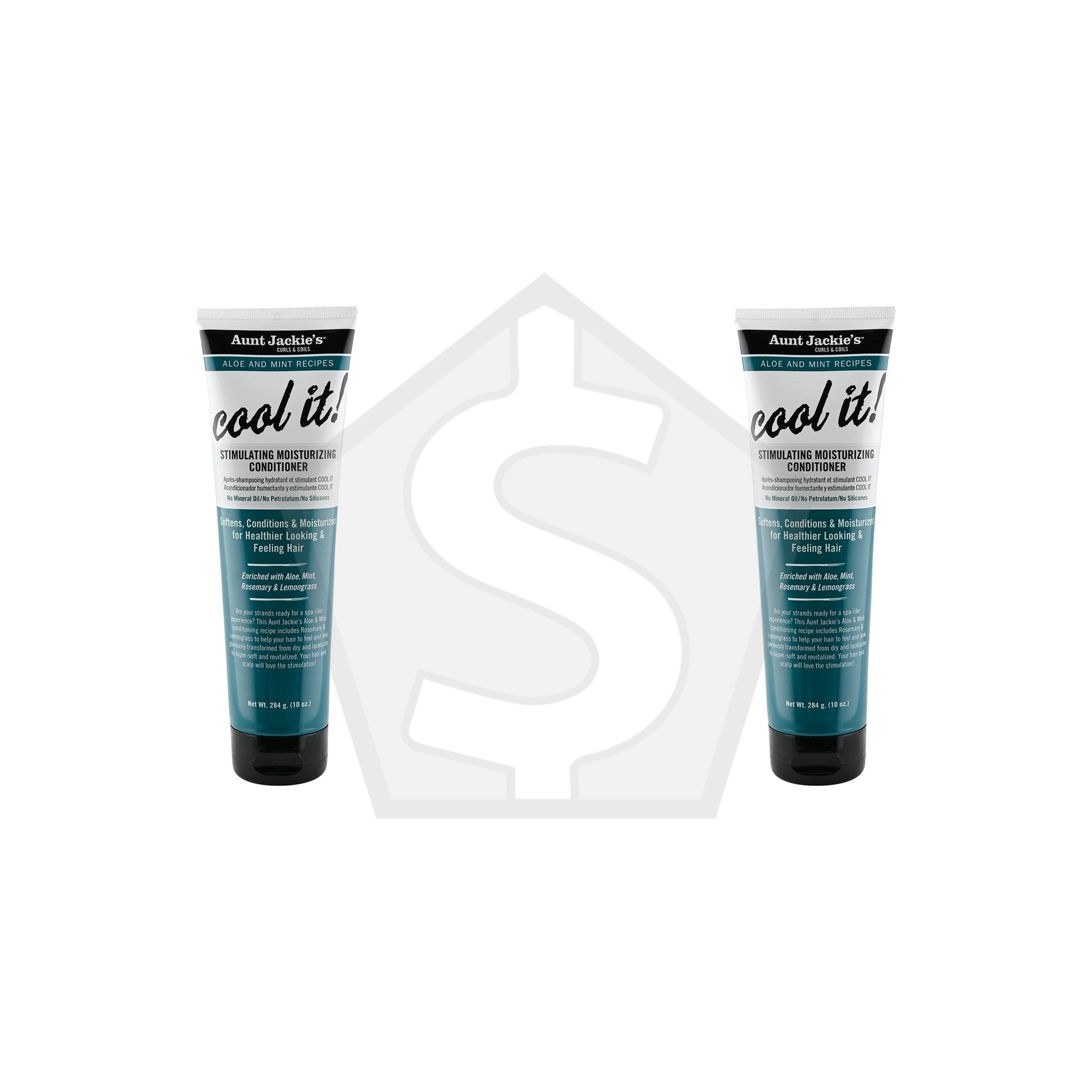AUNT JACKIE'S Aloe & Mint Cool It Stimulating Moisturizing Conditioner (10oz) - Pack of 2