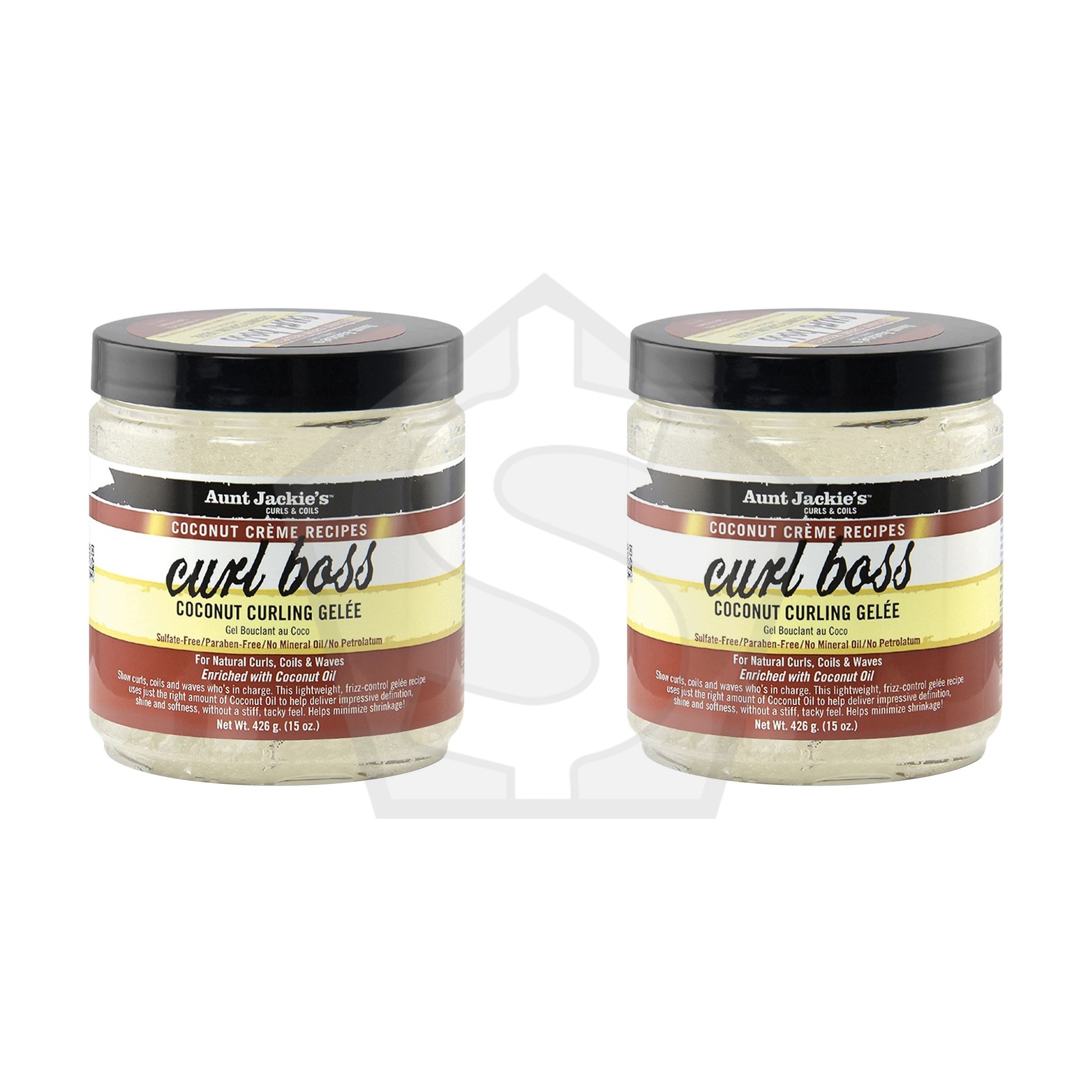 AUNT JACKIE'S Curl Boss Coconut Curling Gelee (15oz) - Pack of 2