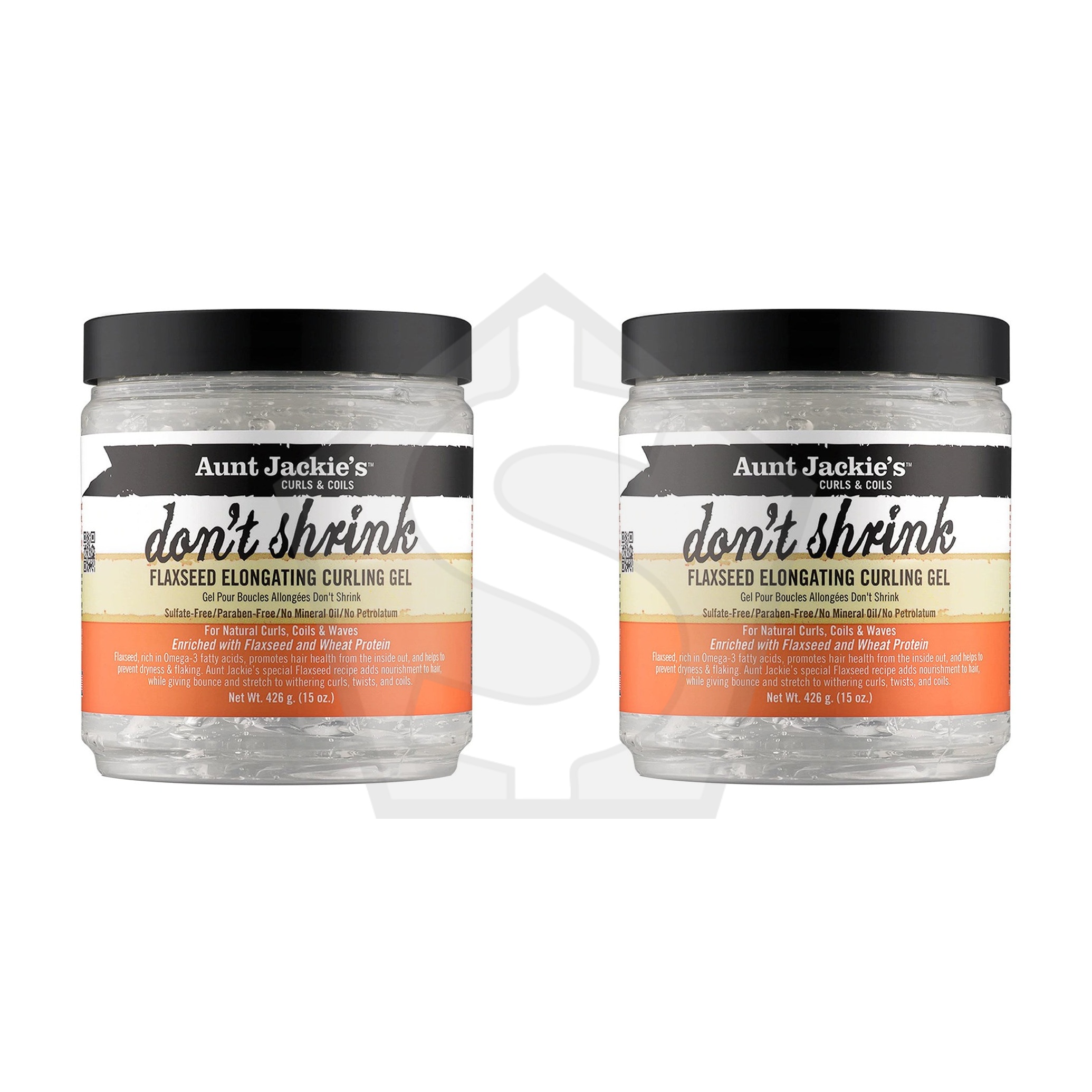 AUNT JACKIE'S Don't Shrink Flaxseed Elongating Curl Gel (15oz) - Pack of 2