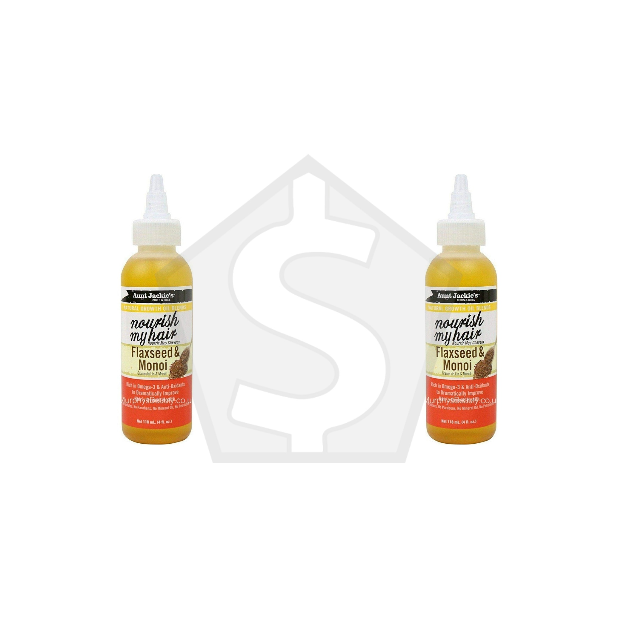 AUNT JACKIE'S Nourish My Hair Flaxeed & Monoi Growth Oil (4oz) - Pack of 2